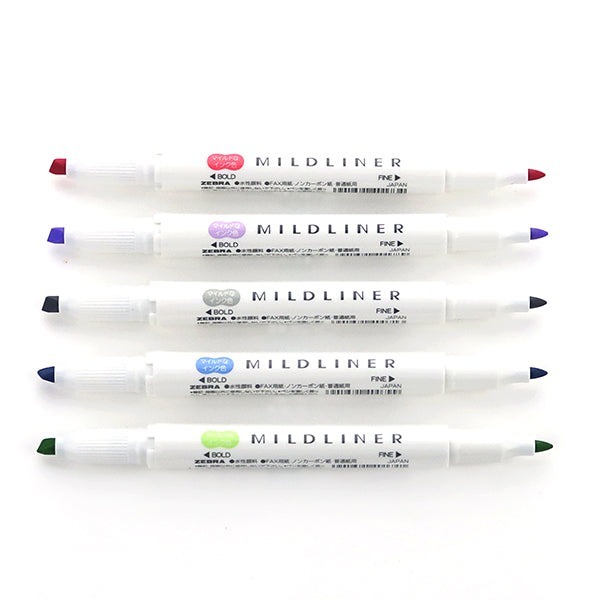 Zebra Mildliner Brush 雙頭柔性螢光筆 毛筆咀 25色套裝