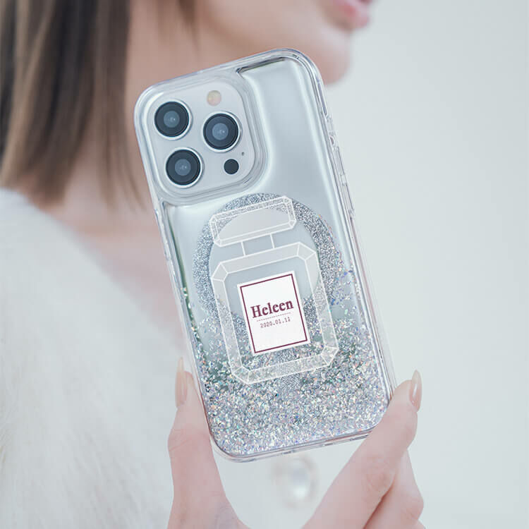 清新香水 (MagSafe磁吸) 閃耀鏡面殼 - (訂製名字) iPhone客製化手機殼