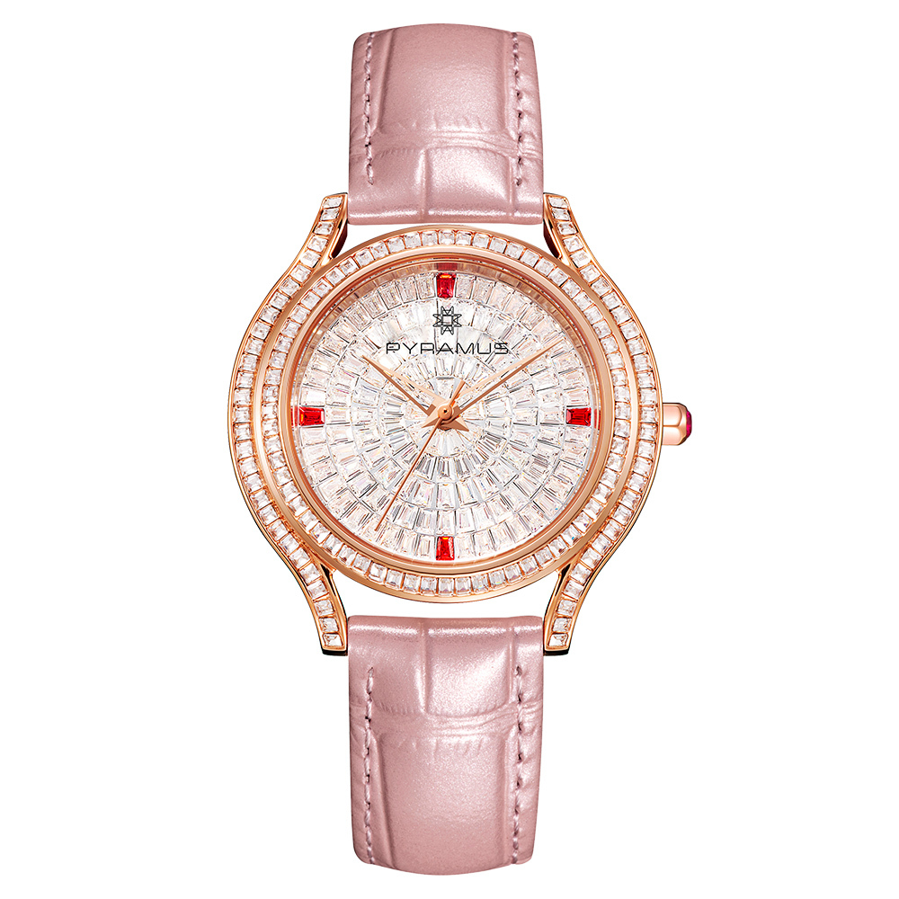 【PYRAMUS 帕爾麥斯】 PMS-008-L1 極星戀人 Polaris Lover  晶鑽 牛皮 石英 手錶 -