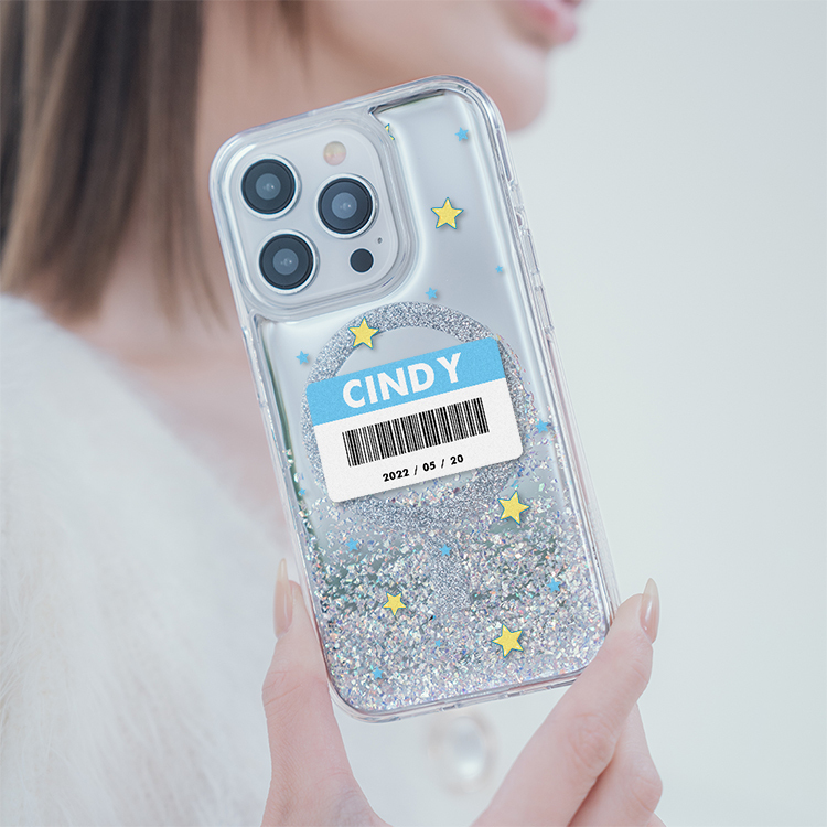 可愛載具 (MagSafe磁吸) 閃耀鏡面殼 - (訂製名字) iPhone客製化手機殼