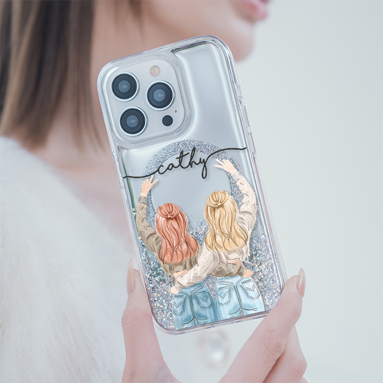 閨蜜女孩 (MagSafe磁吸) 閃耀鏡面殼 - (訂製名字) iPhone客製化手機殼