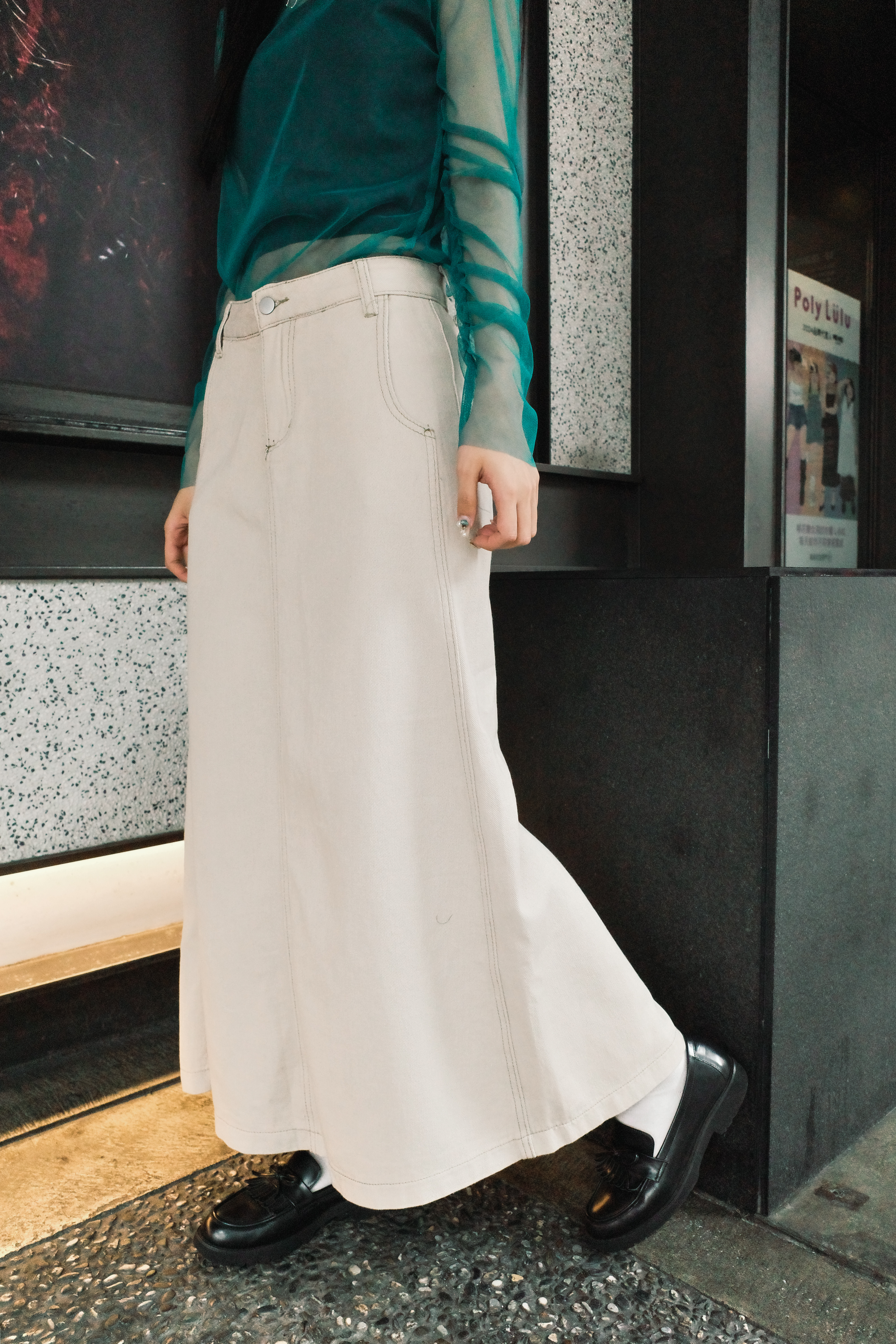 『Always_Good』明線 工裝 開岔 長裙