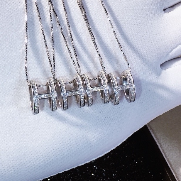 985純銀silver H滿鑽墜定製項鍊