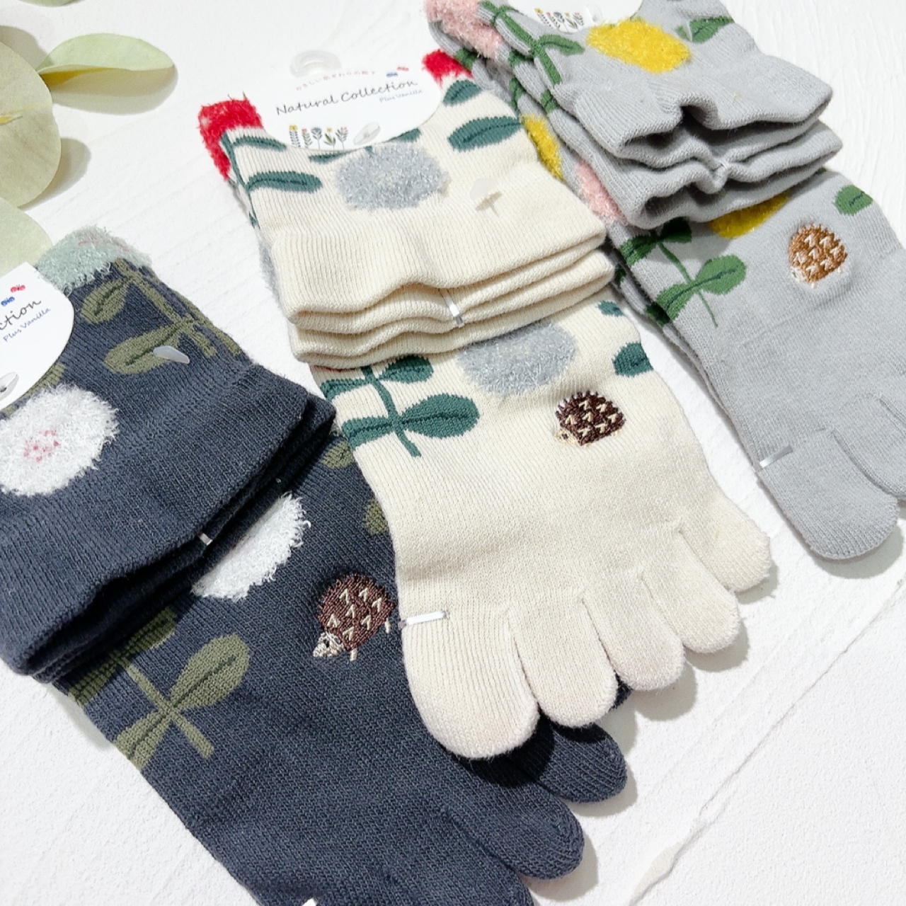 [春夏]刺蝟圖案五指短襪