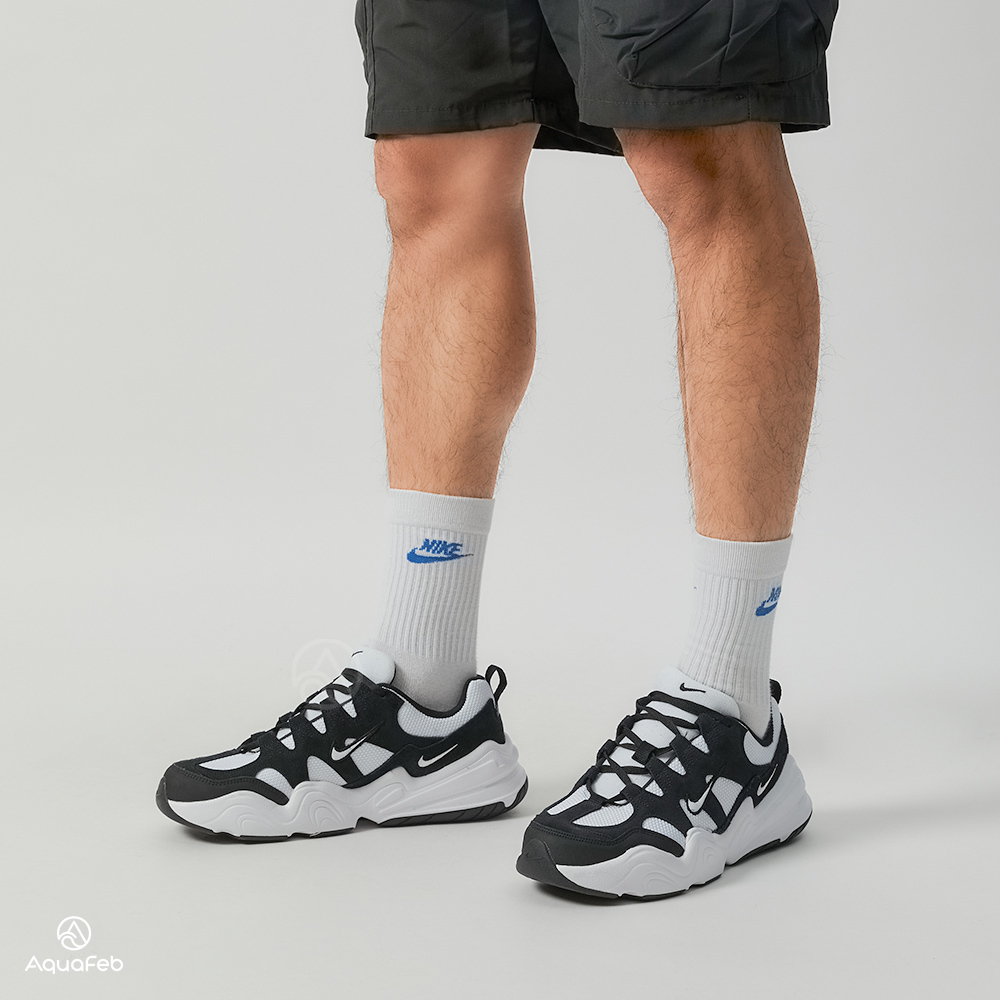 Nike Tech Hera 男 黑白 麂皮 訓練 舒適 氣墊 老爹鞋 休閒鞋 FJ9532-101