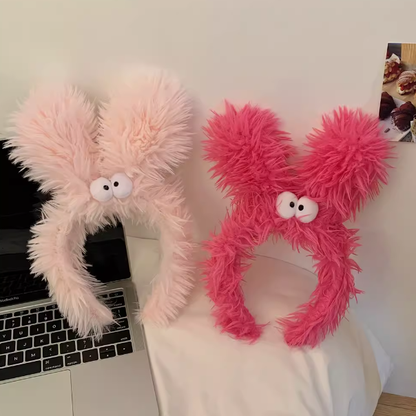 Cute Quirky Big Eyed Eared Plush Headband