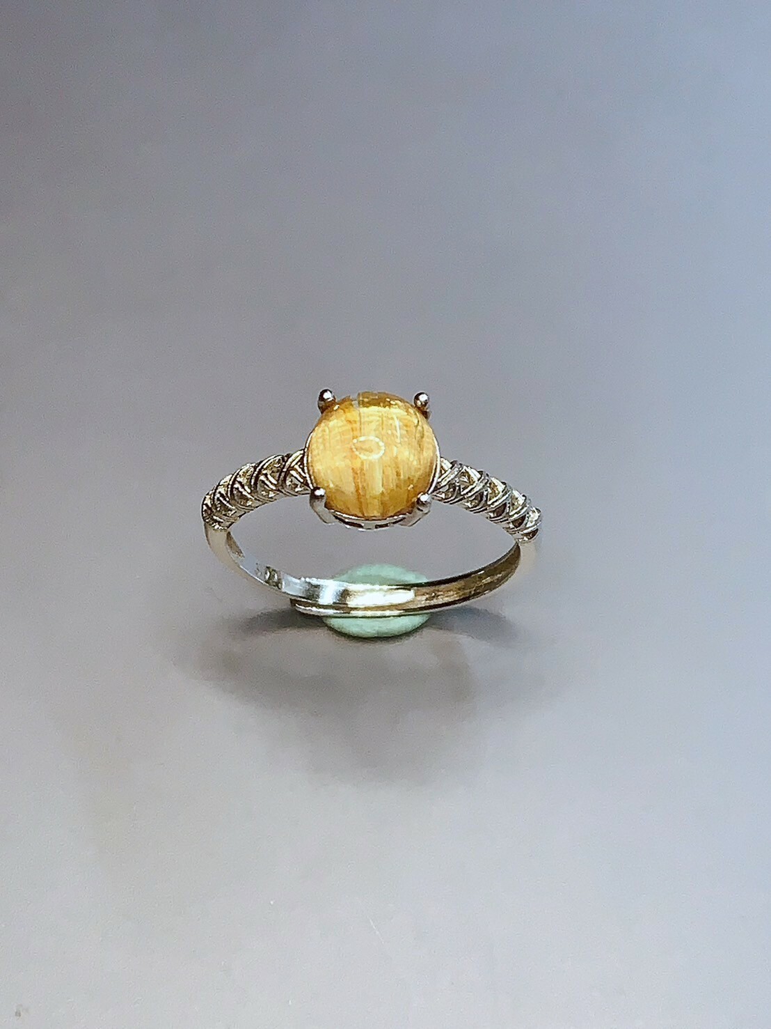 滿絲高品鈦晶銀戒指丨財源滾滾