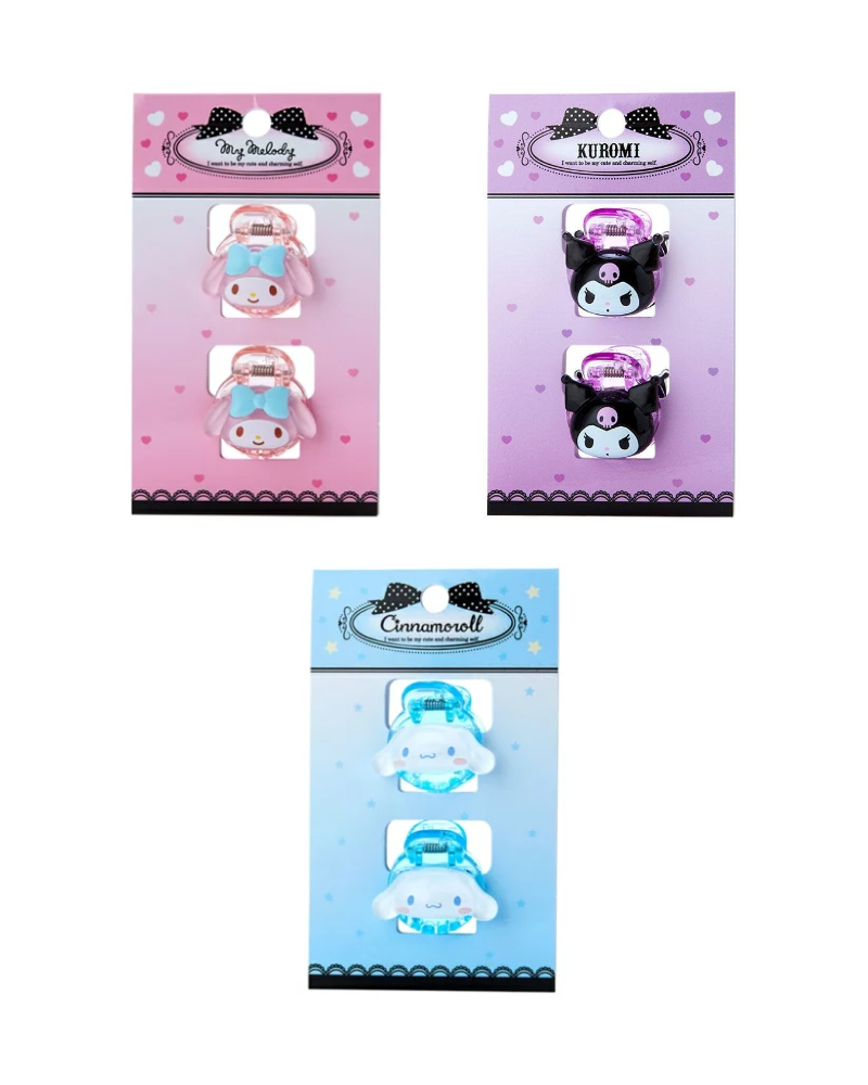 Sanrio character 透明造型鯊魚夾2入組(大臉款) (3款可選)