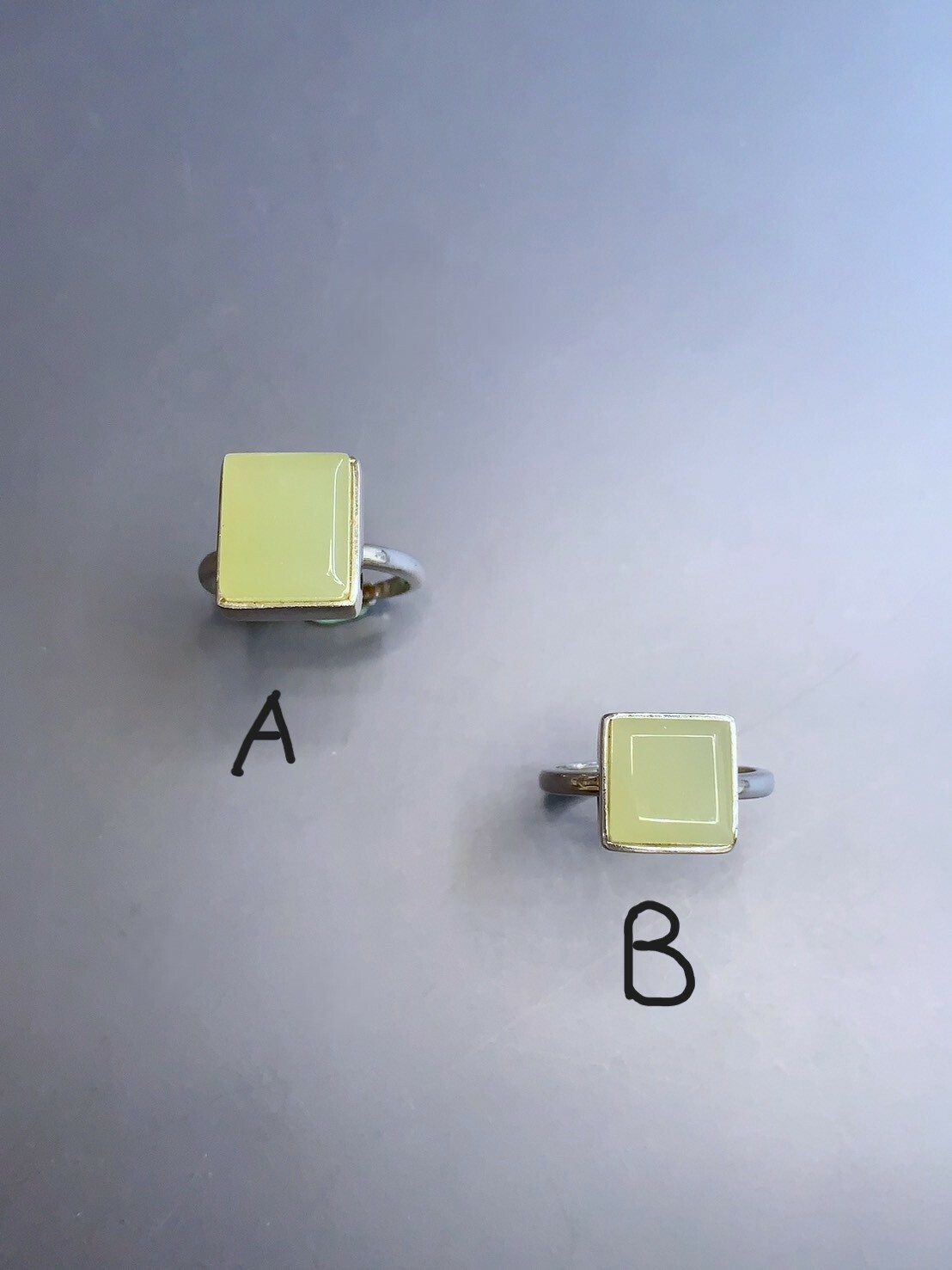 蜜糖丨和田玉手工銀鑲戒指