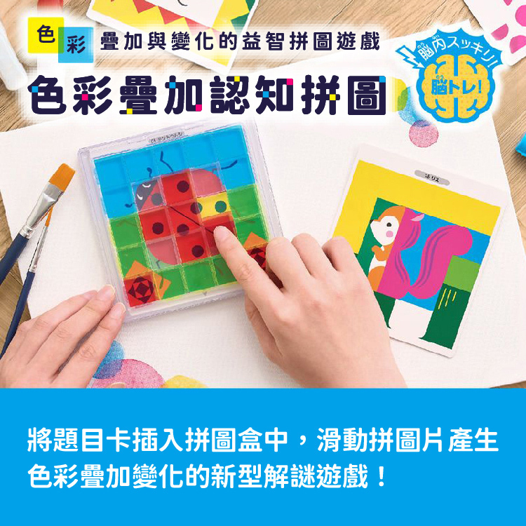 《日本 EyeUp》色彩疊加認知拼圖-幾何圖形