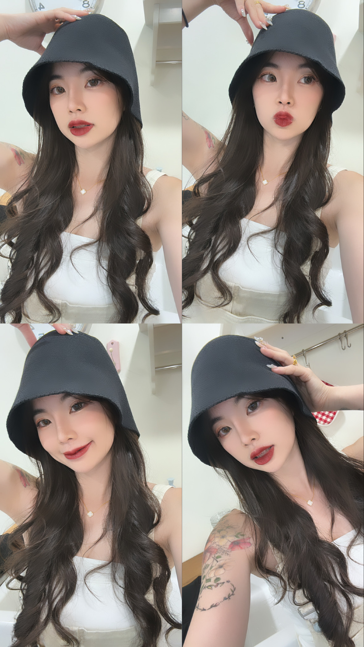 針織牛奶絲漁夫帽🥥