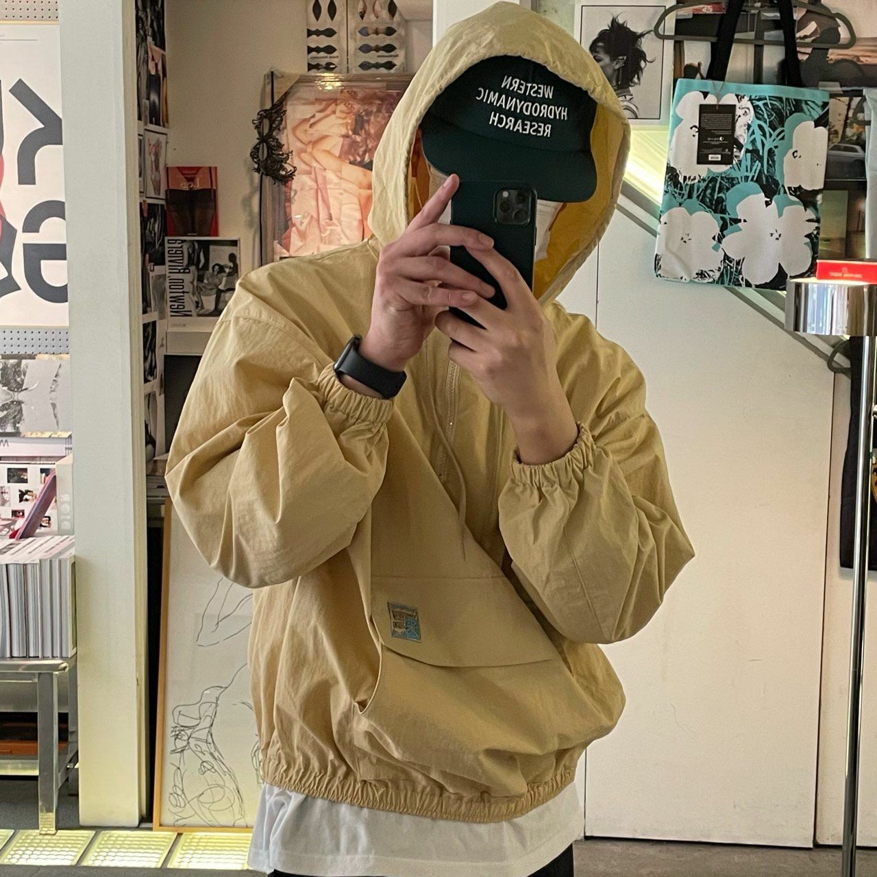 淨色半拉鍊連帽風褸 OREO-065JK