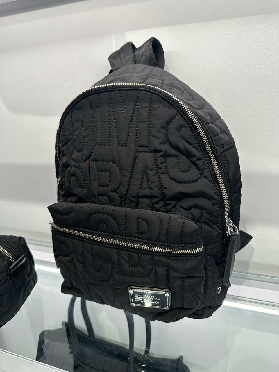 [S] MARC JACOBS 4S4HBP001H02-001 EMBROIDERY LOGO LARGE BACKPACK,BLACK, 196611114912 (SMJ297)