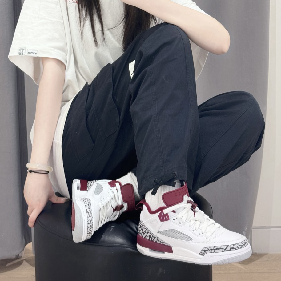 Nike Jordan Spizike Low Team Red 酒紅灰爆裂紋 白酒紅 復古