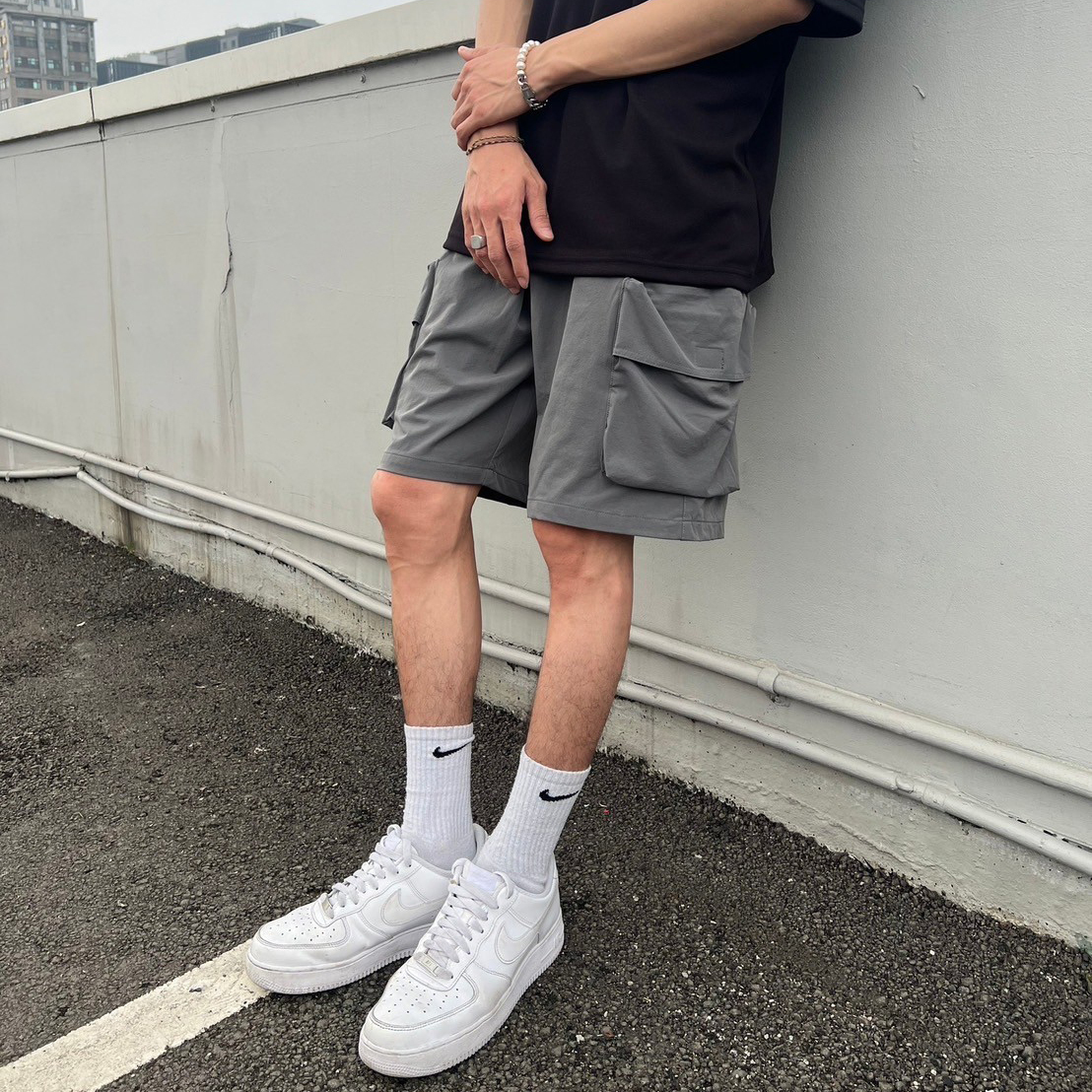 #95833 韓國涼感工裝大口袋短褲