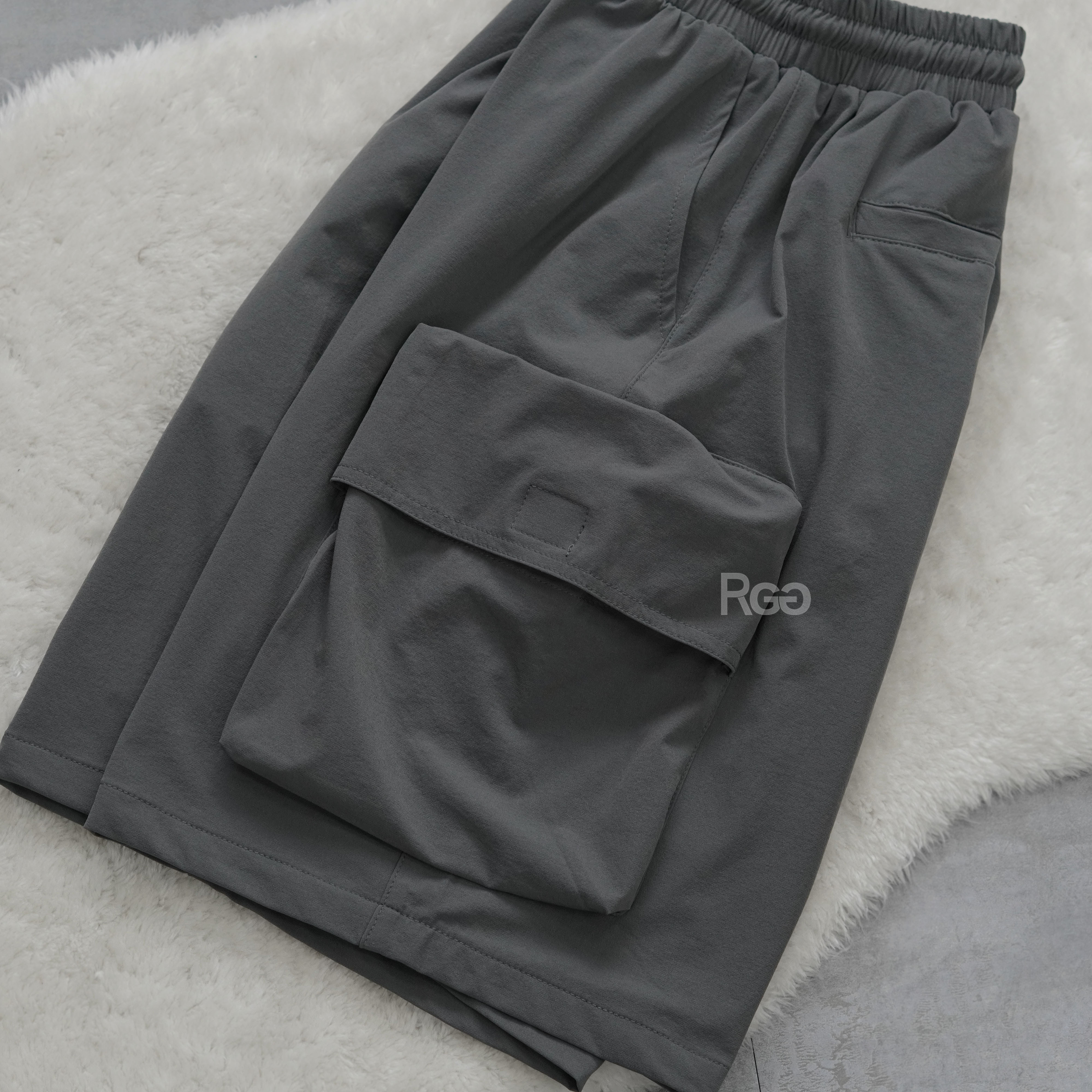 #95833 韓國涼感工裝大口袋短褲口袋特寫照