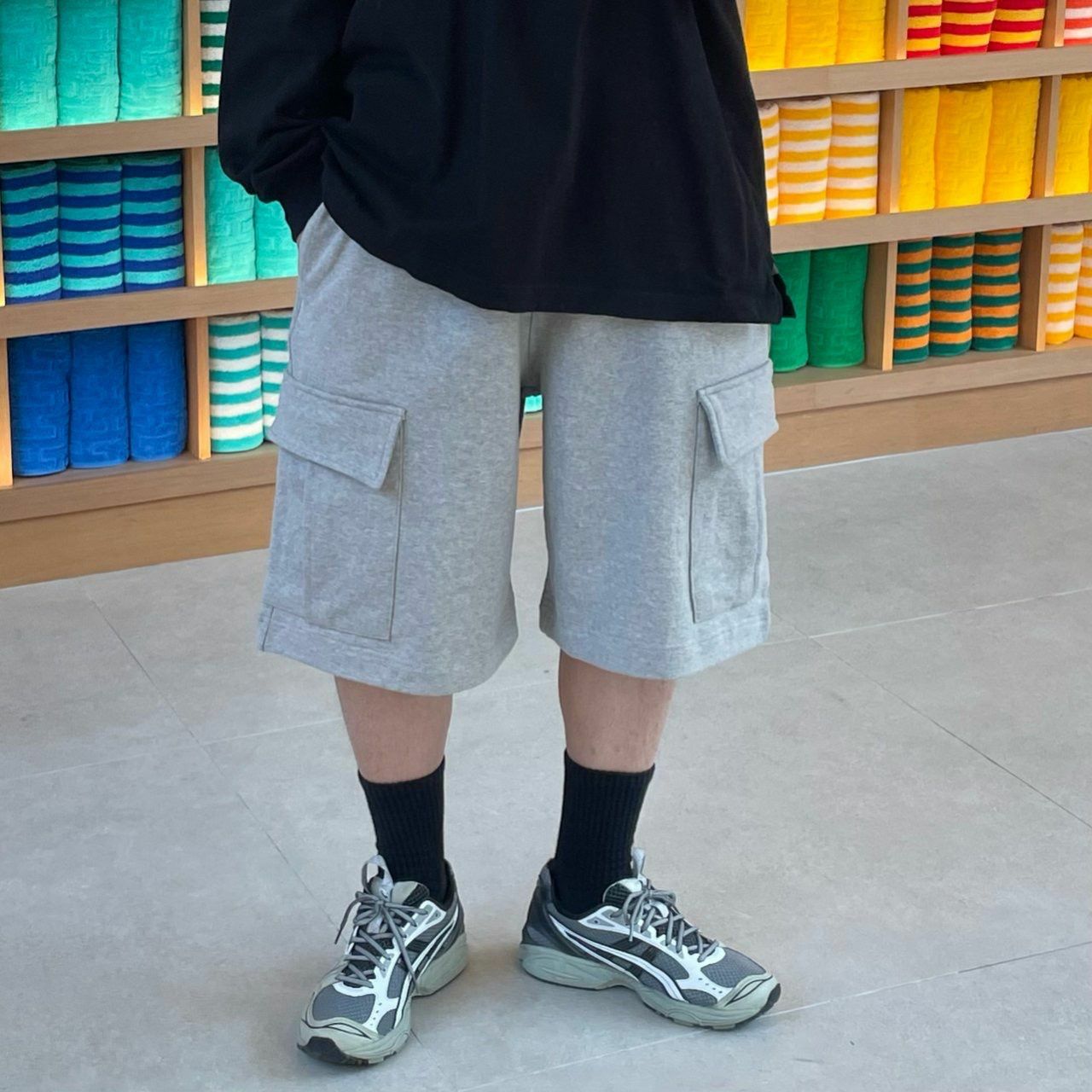 淨色棉質工裝短褲 OREO-068P