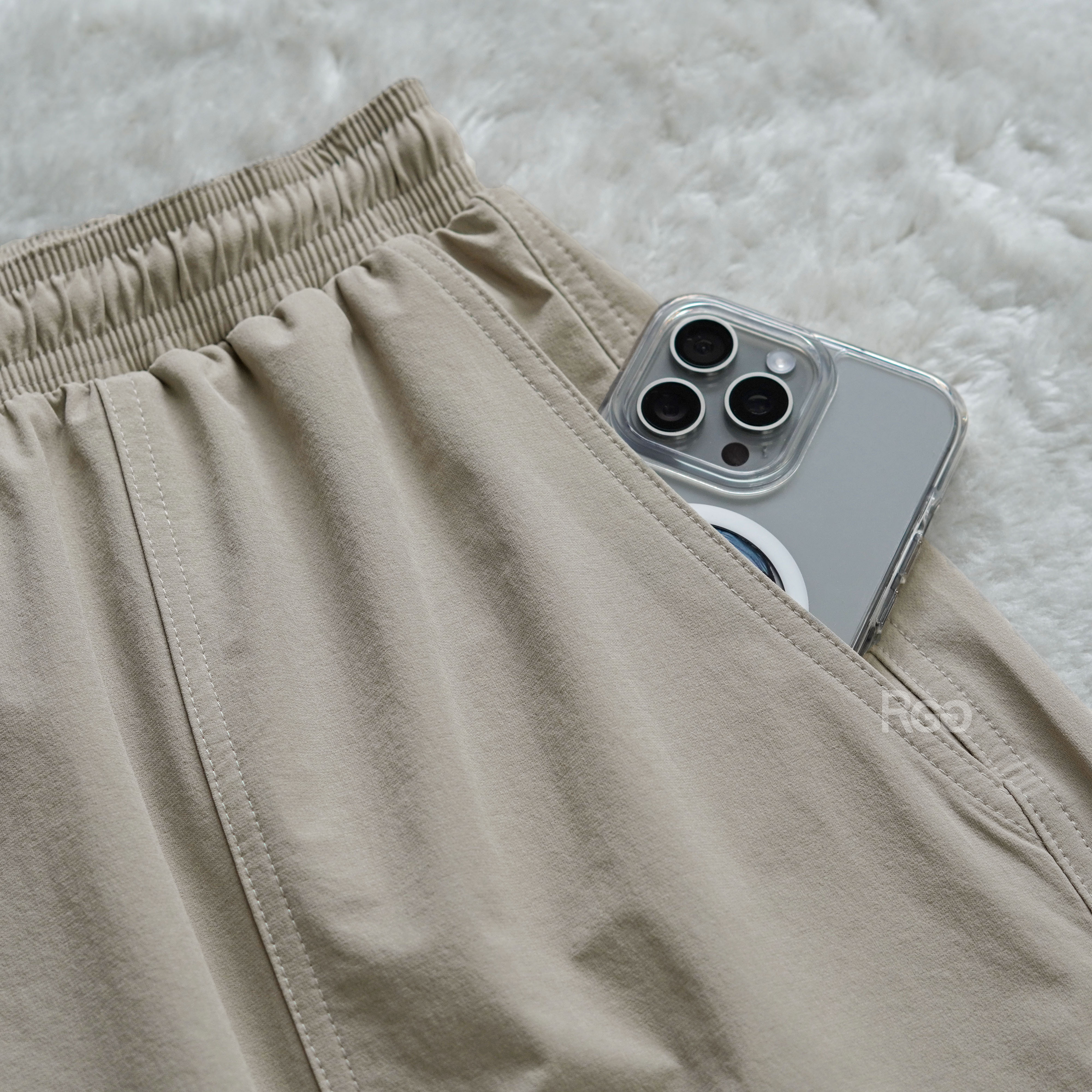 #95834 韓國涼感機能極簡短褲口袋細節照