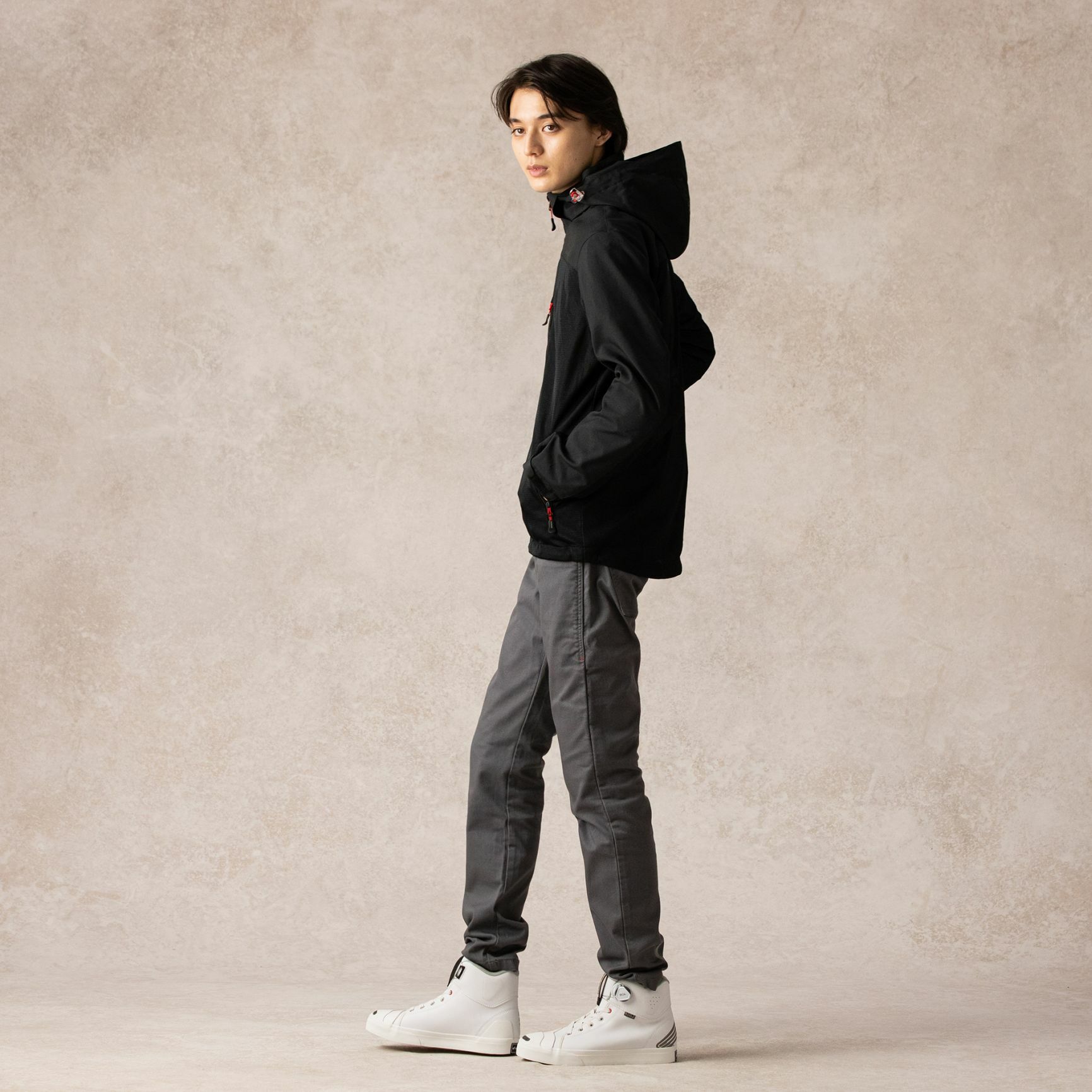 HONDA純正部品 夏季男女款網眼連帽外套(黑)