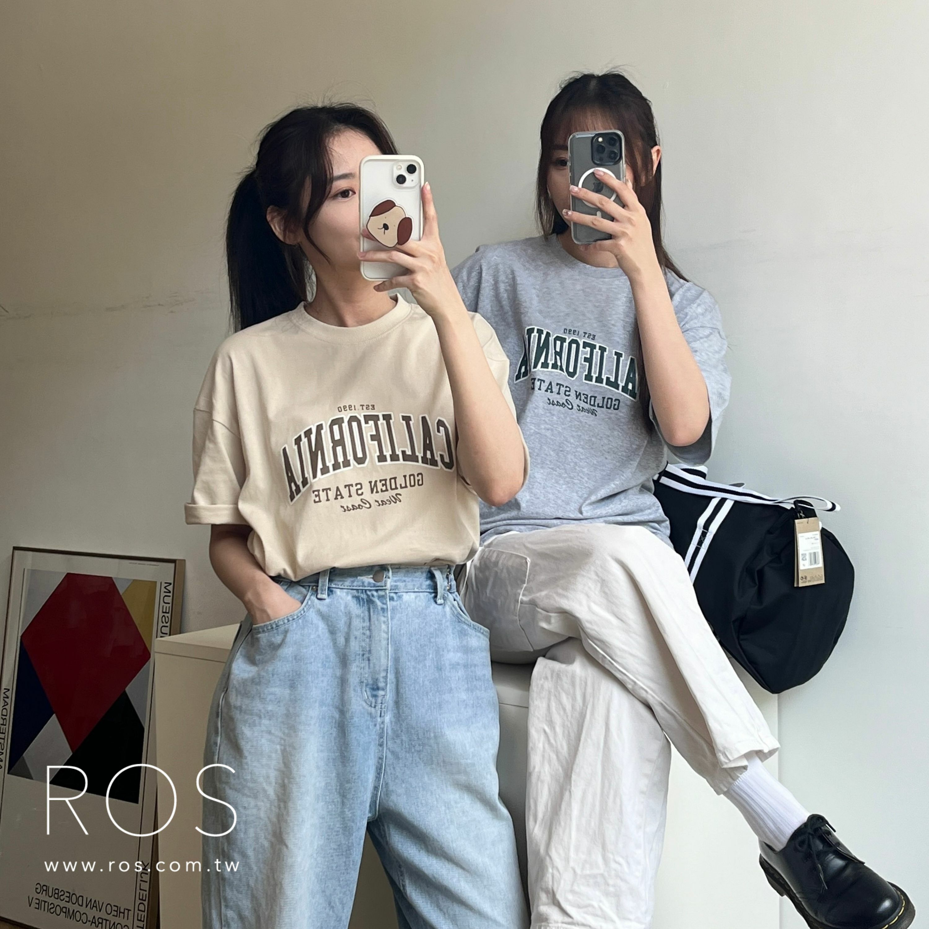 CALIFORNIA撞色文字 短T (3colors)