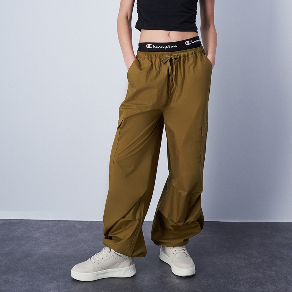 女款 -LEGACY降落傘工裝抽繩長褲-綠色（117251-GS573）