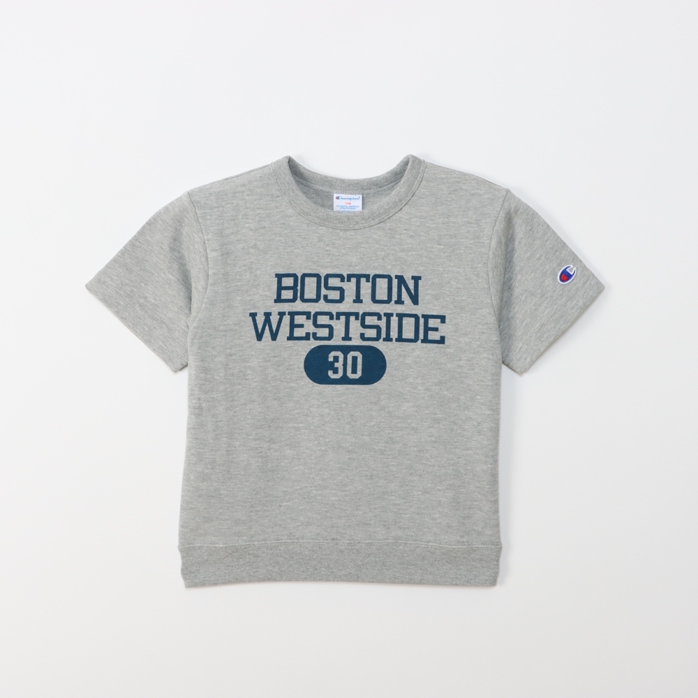 童裝 -CASUAL 寬版印花短袖衛衣-灰色（CK-Z323-070）