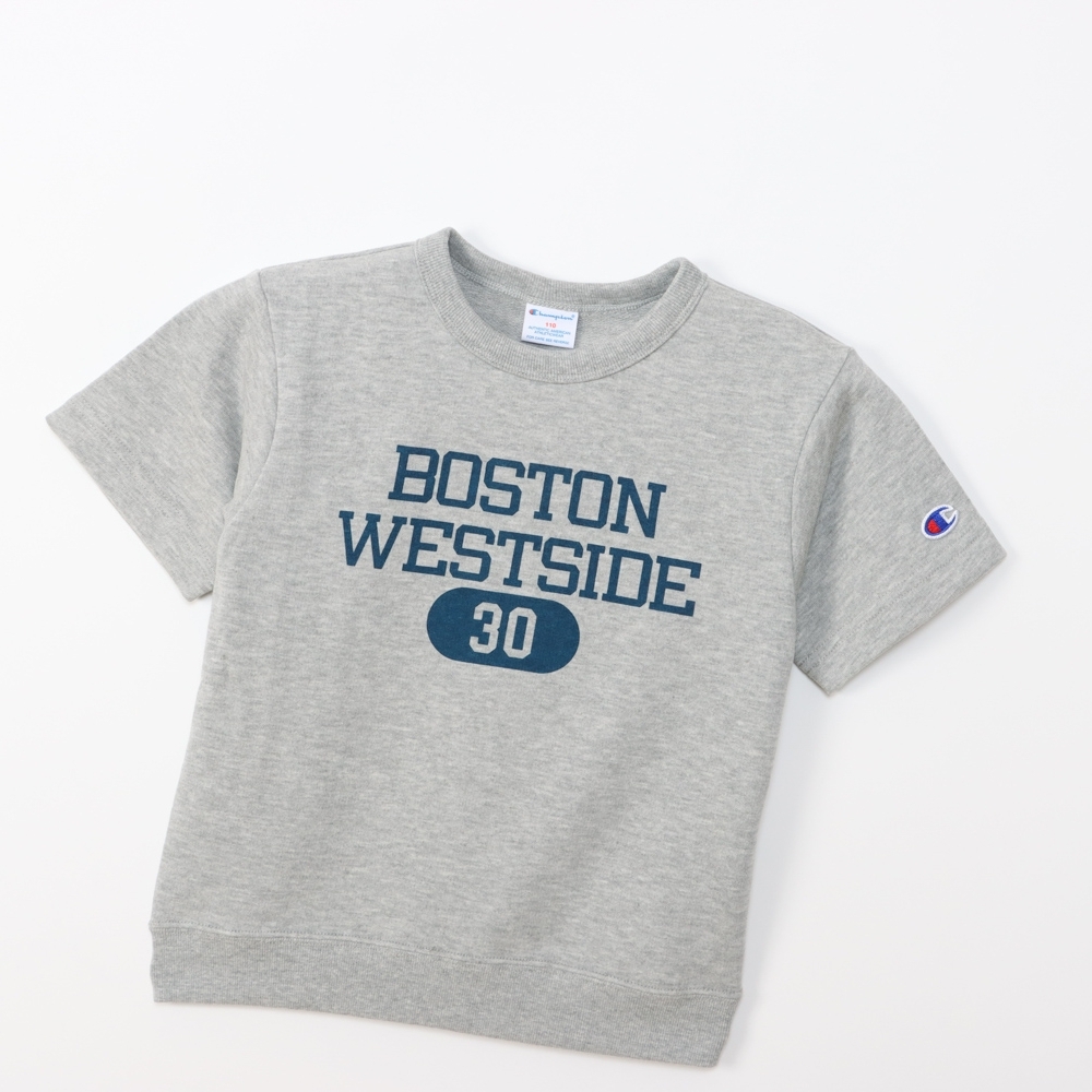 童裝 -CASUAL 寬版印花短袖衛衣-灰色（CK-Z323-070）