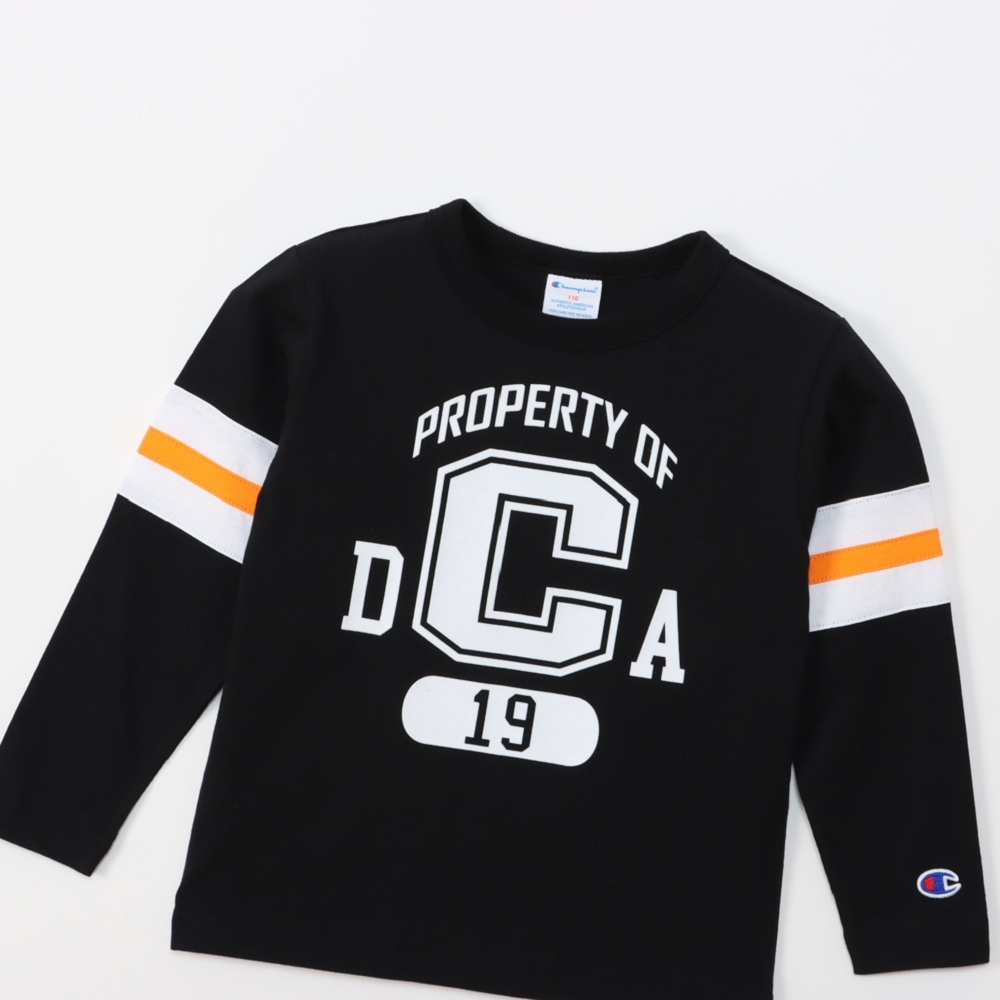 童款-CASUAL冰球七分袖上衣-黑色（CK-Z401-090）