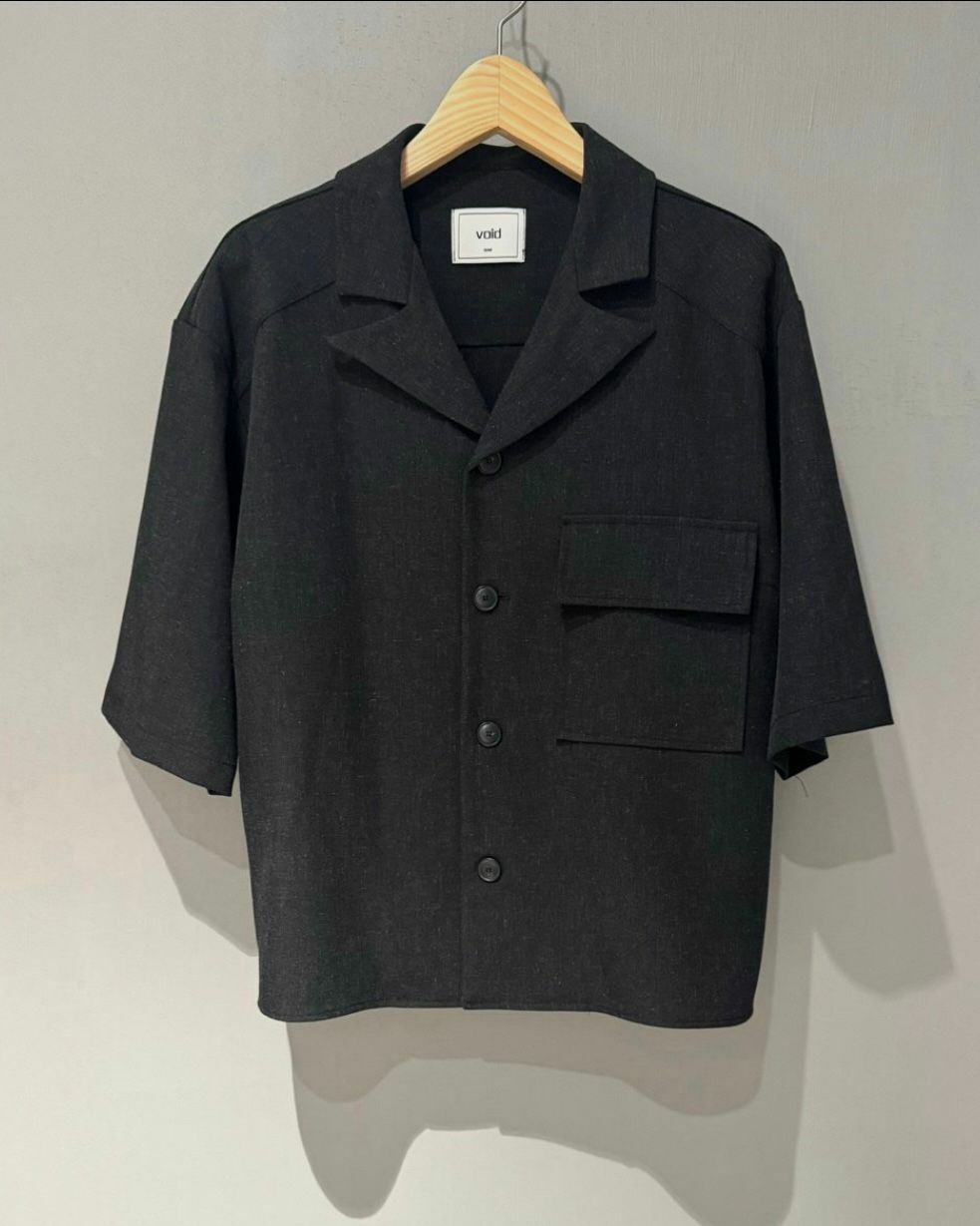 淨色短身短袖恤衫 VOID-017JK