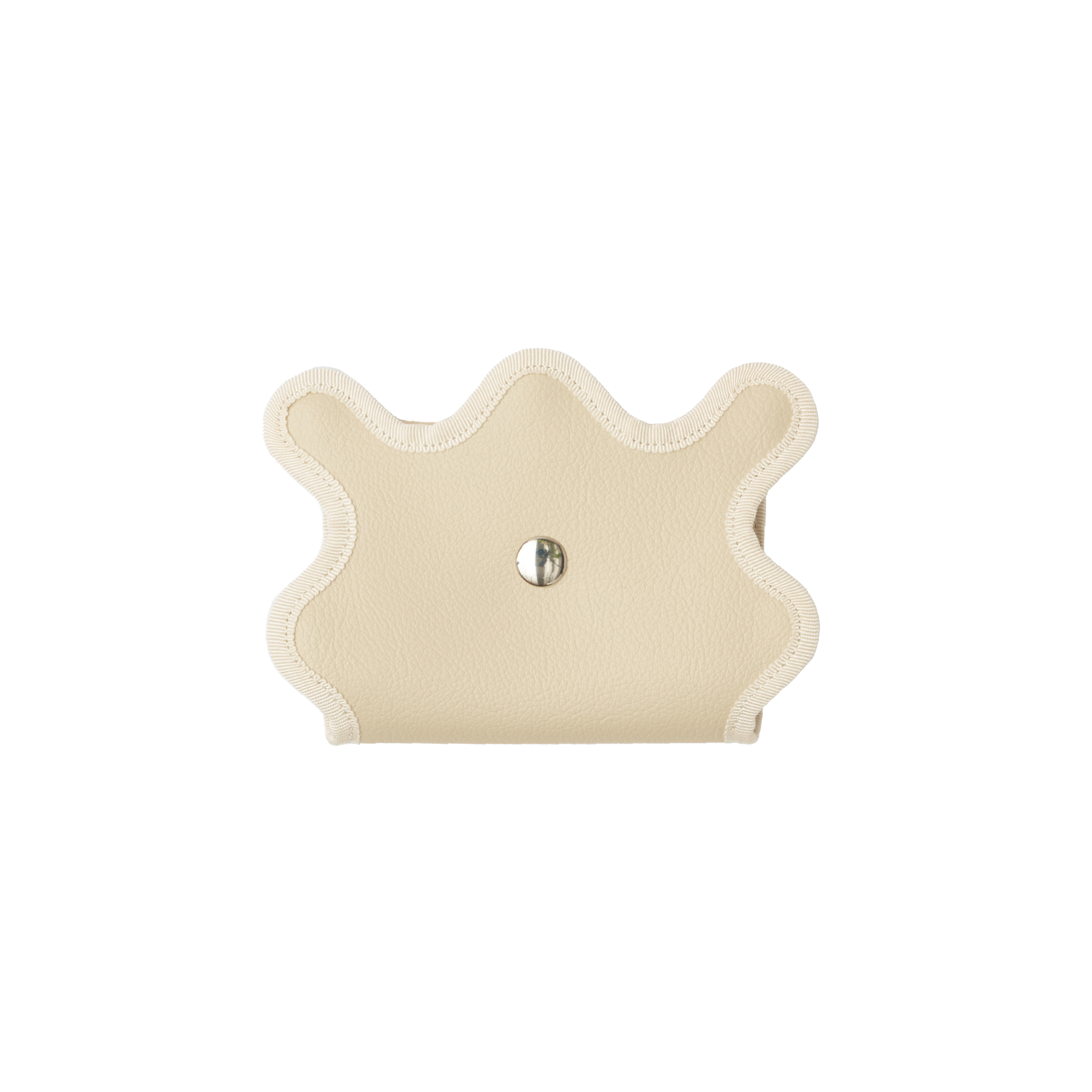 Nori 波浪零錢包 米白色