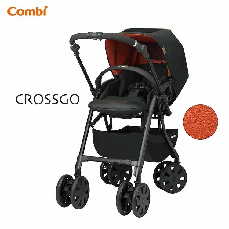 Combi - Crossgo 4-wheel steering stroller (Tangerine Black) 118110