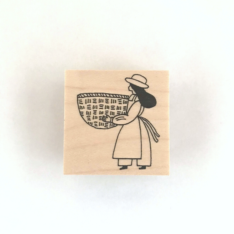 Necktie Stamp－Farm Girl (Japanese Stationery Brand)