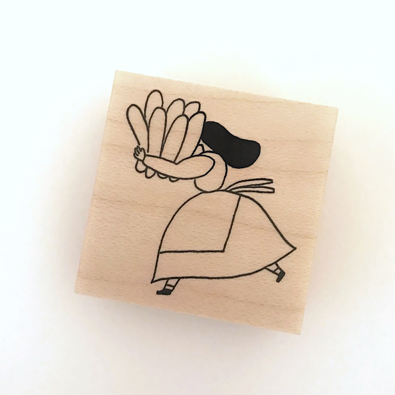 Necktie Stamp－Bread Girl (Japanese Stationery Brand)