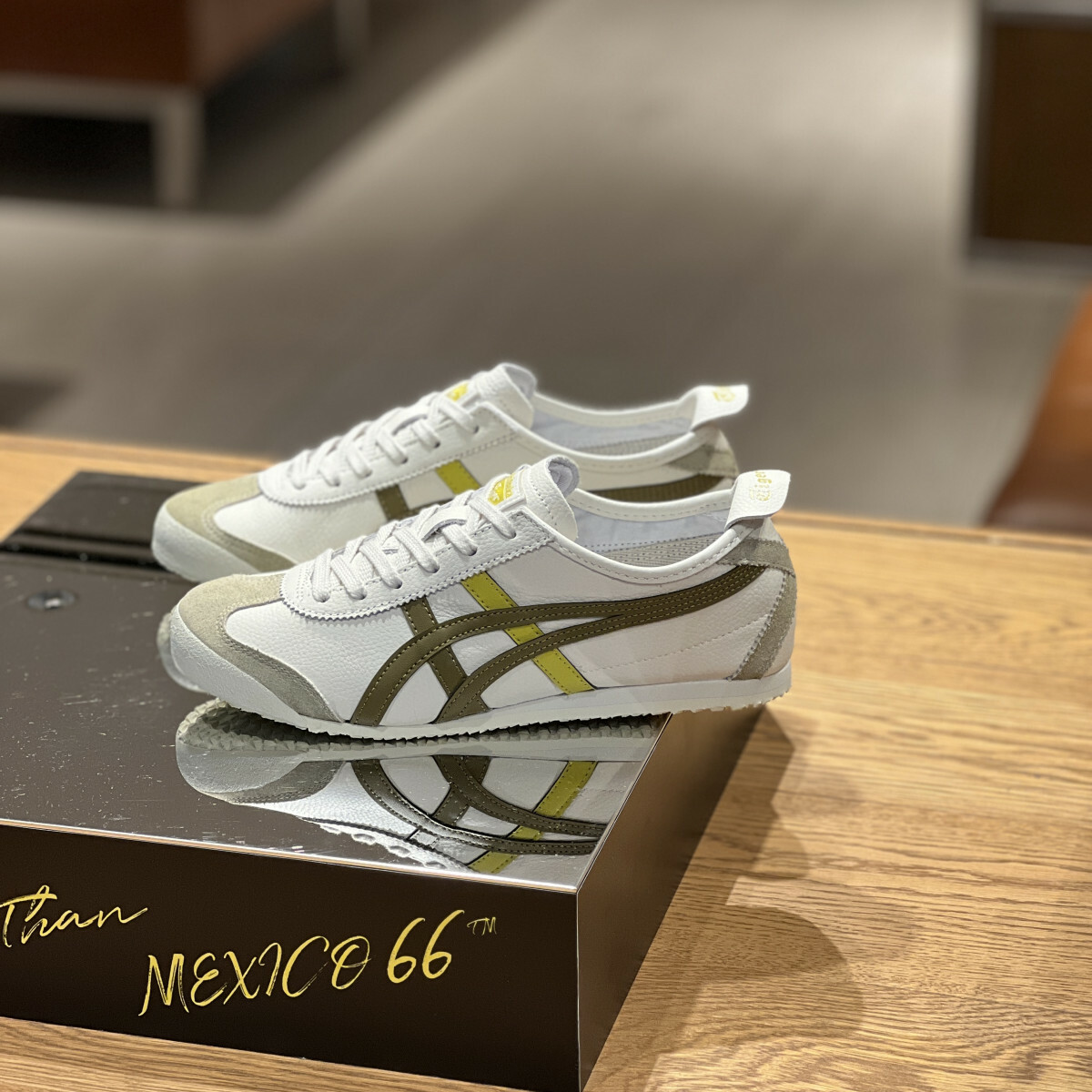 Onitsuka Tiger Mexico 66 橄欖綠 奶油白 皮革 Y2K風格 鬼冢虎 1183A201-124