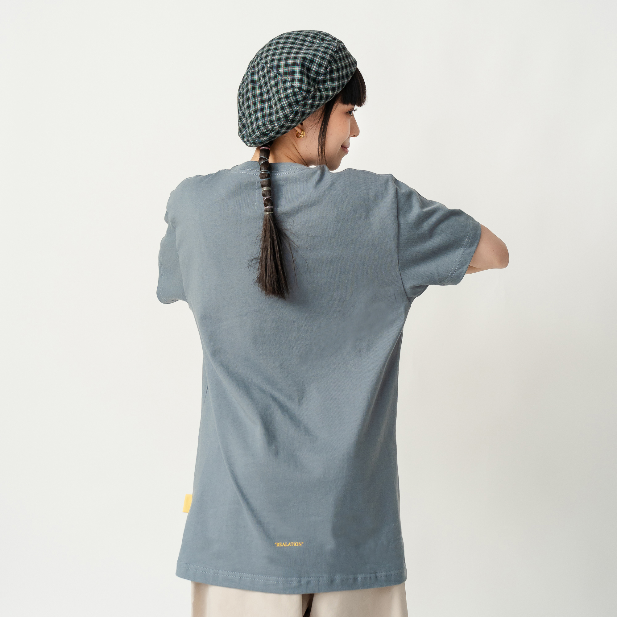 REALATiON 24SS FIT LOGO TEE - Stone Blue