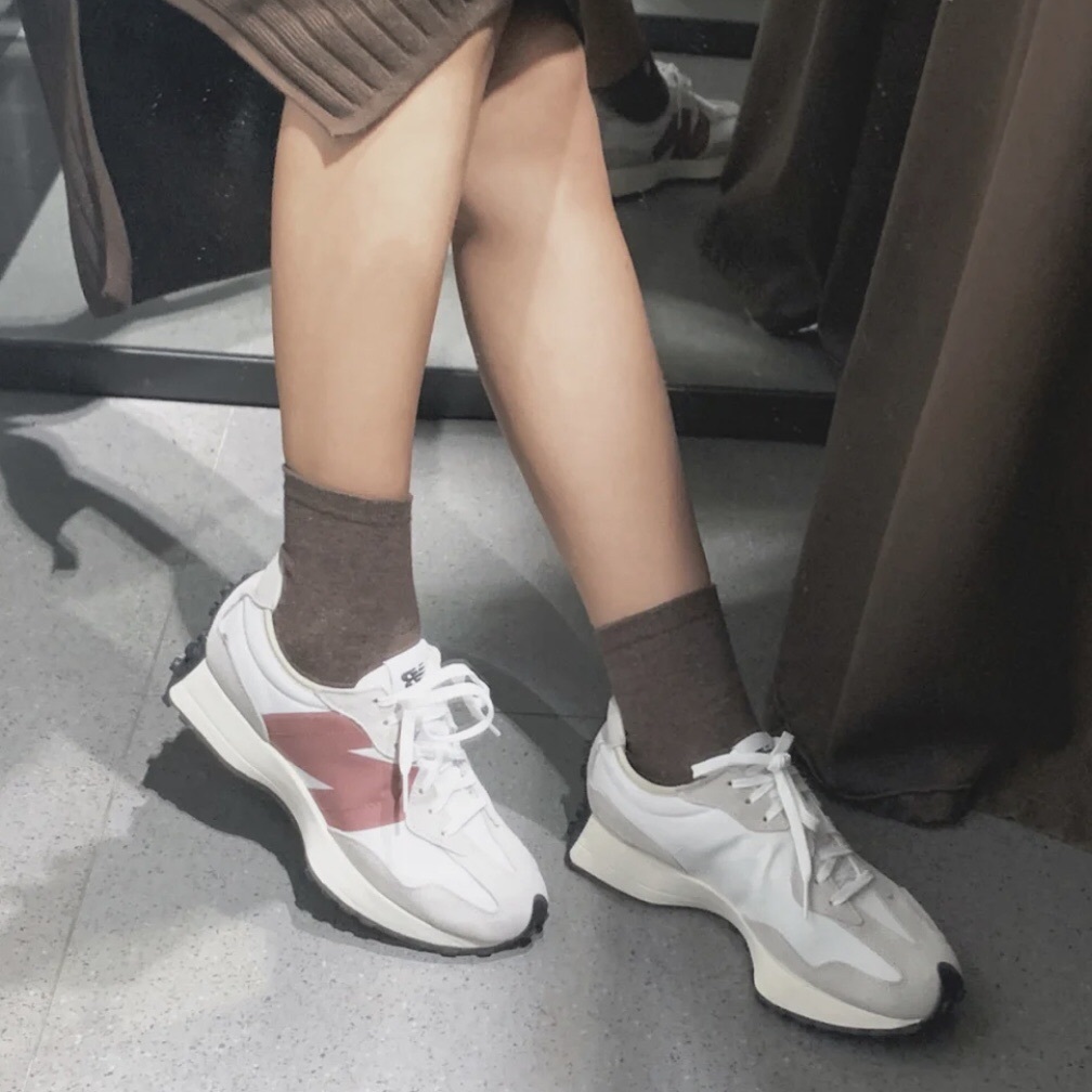 【逢甲 FUZZY】W New Balance 327 粉灰白 燕麥 玫瑰 大N 麂皮 復古 女鞋 網美 WS327CD