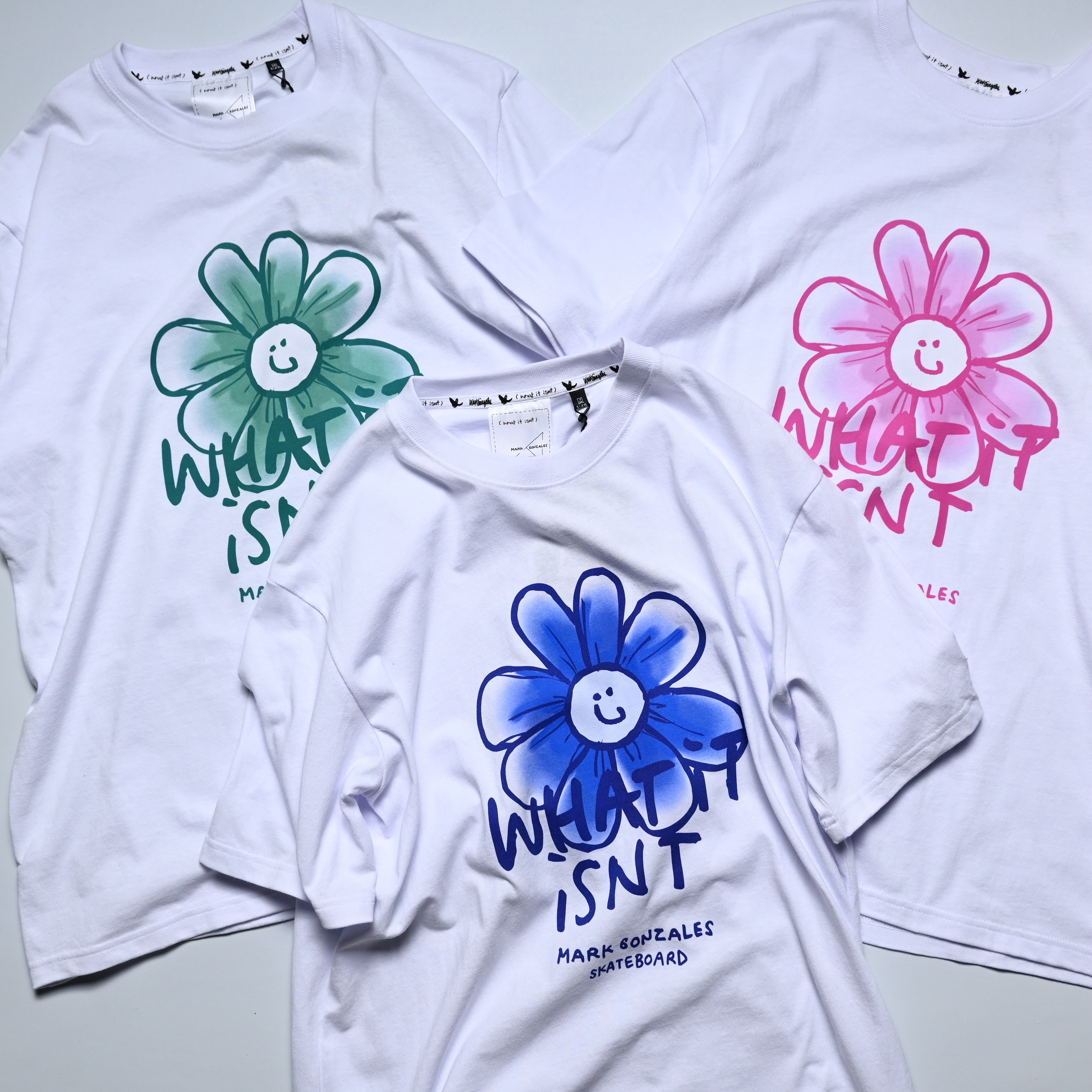 (What it isNt) ART BY MARK GONZALES Flower Print Tee