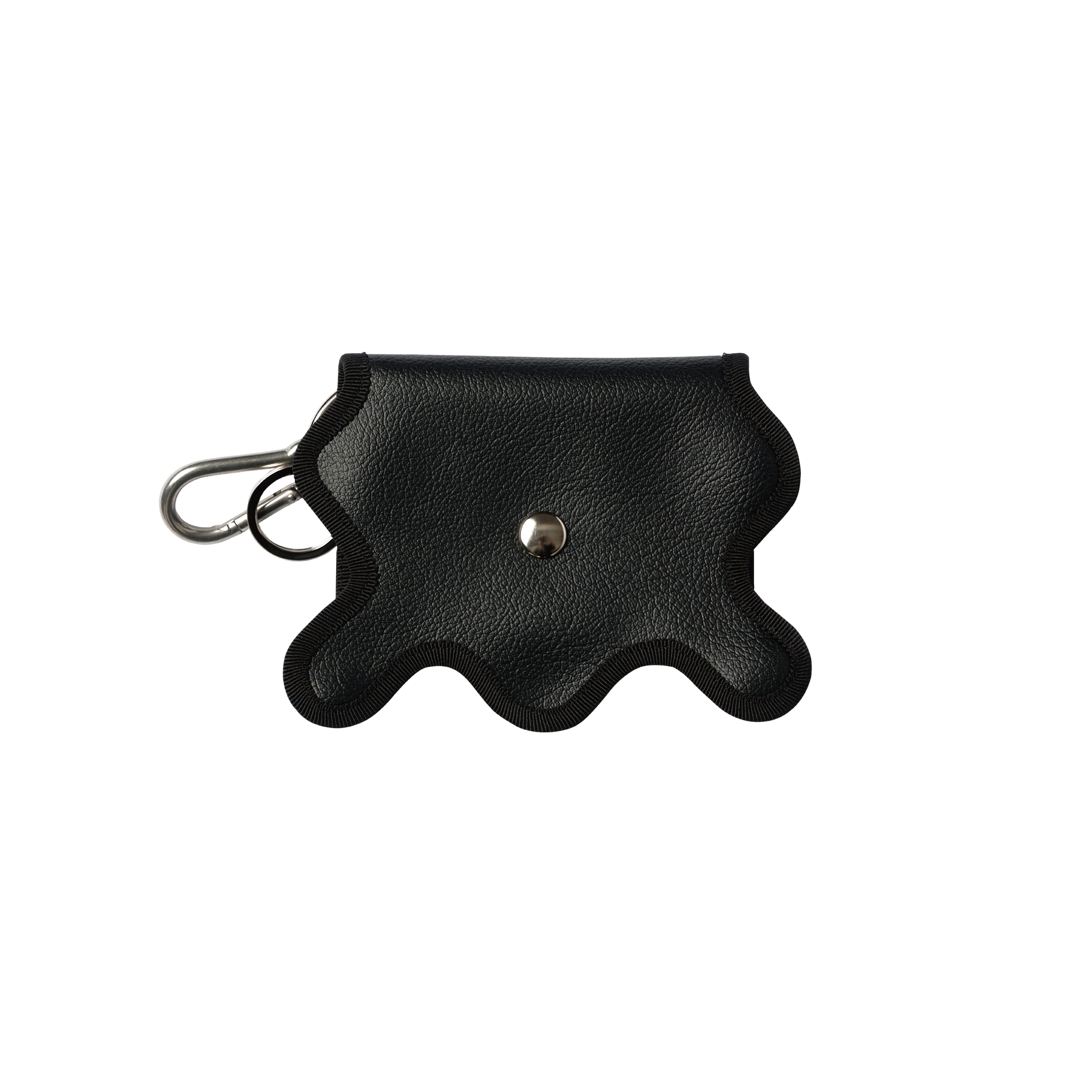 Nori 波浪掛勾零錢包 黑色