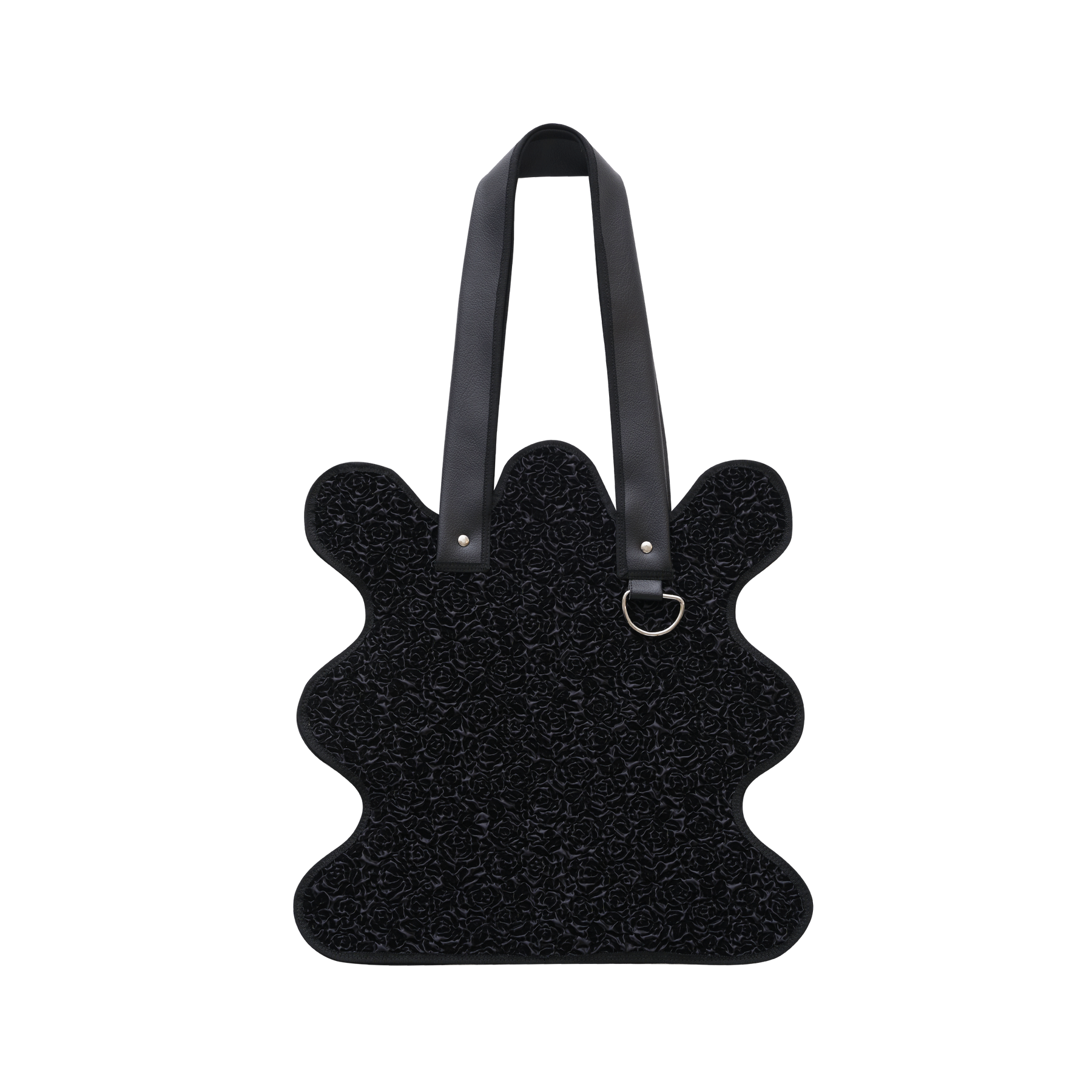 Nori 波浪手提肩包 黑色皺褶款