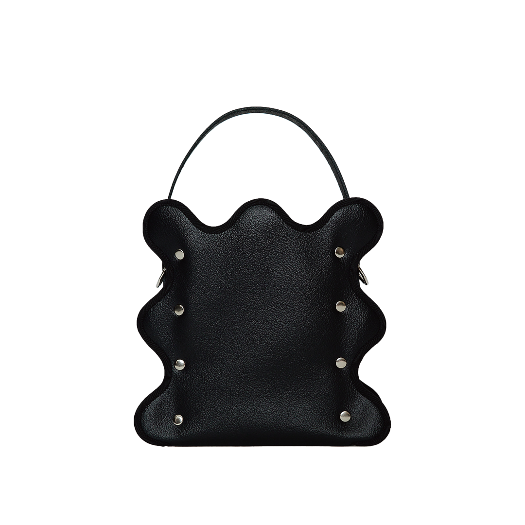 Nori 波浪手提斜背包 黑色