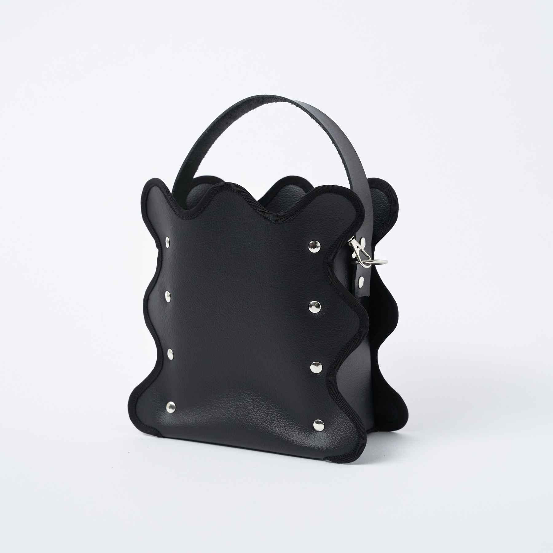 Nori 波浪手提斜背包 黑色