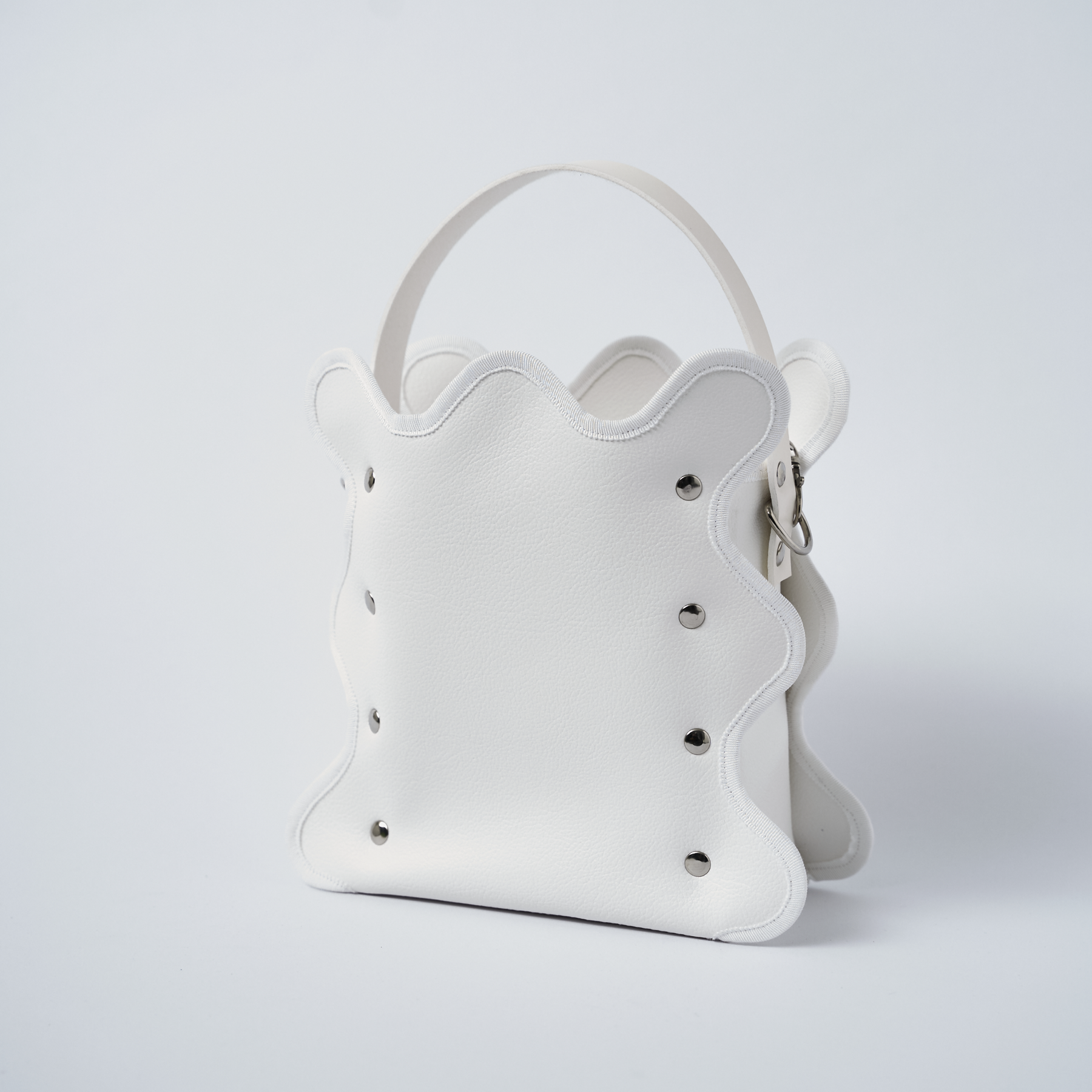 Nori 波浪手提斜背包 白色