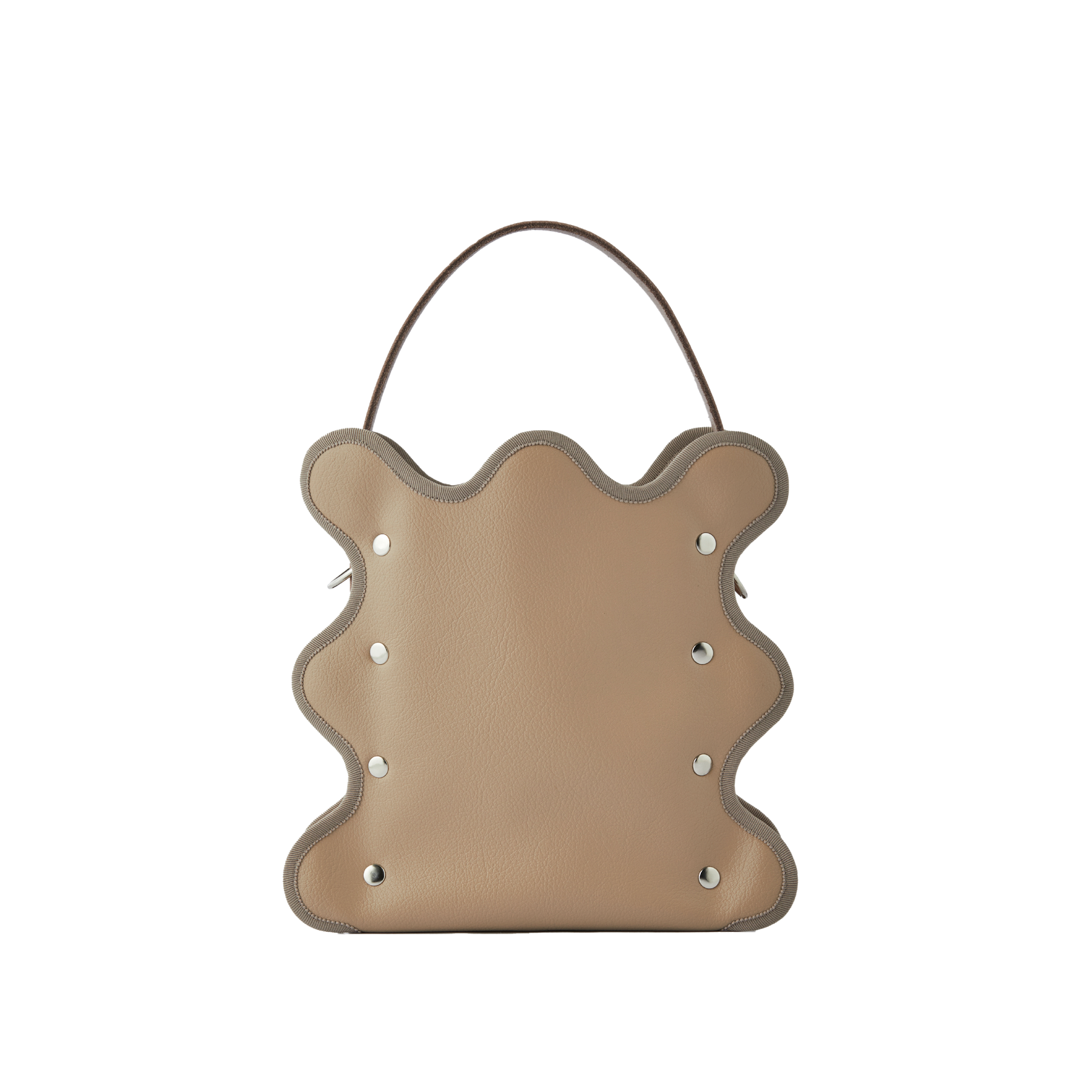 Nori 波浪手提斜背包 焙茶色