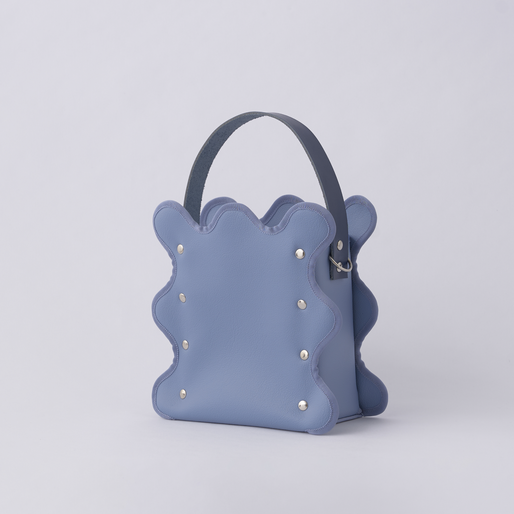 Nori 波浪手提斜背包 霧藍色