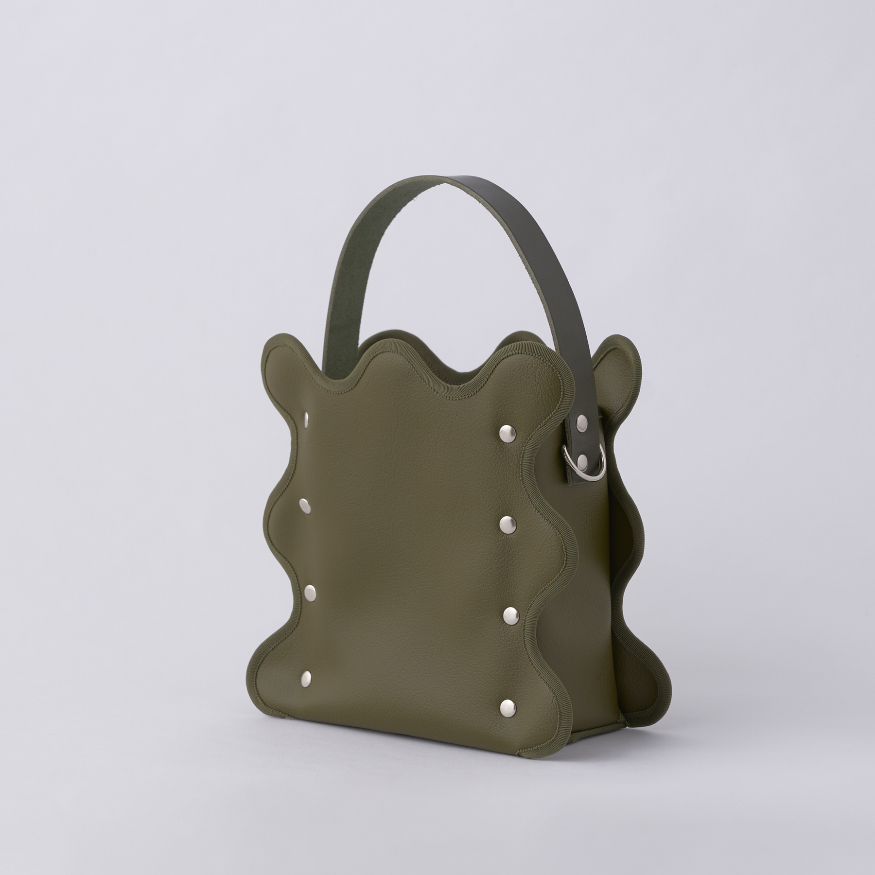 Nori 波浪手提斜背包 橄欖綠