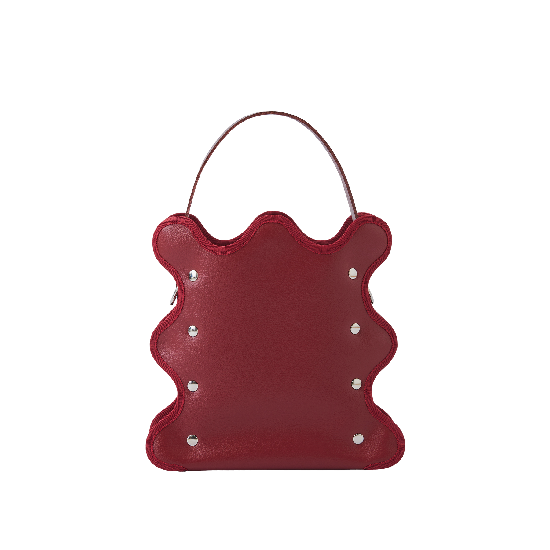 Nori 波浪手提斜背包 酒紅色