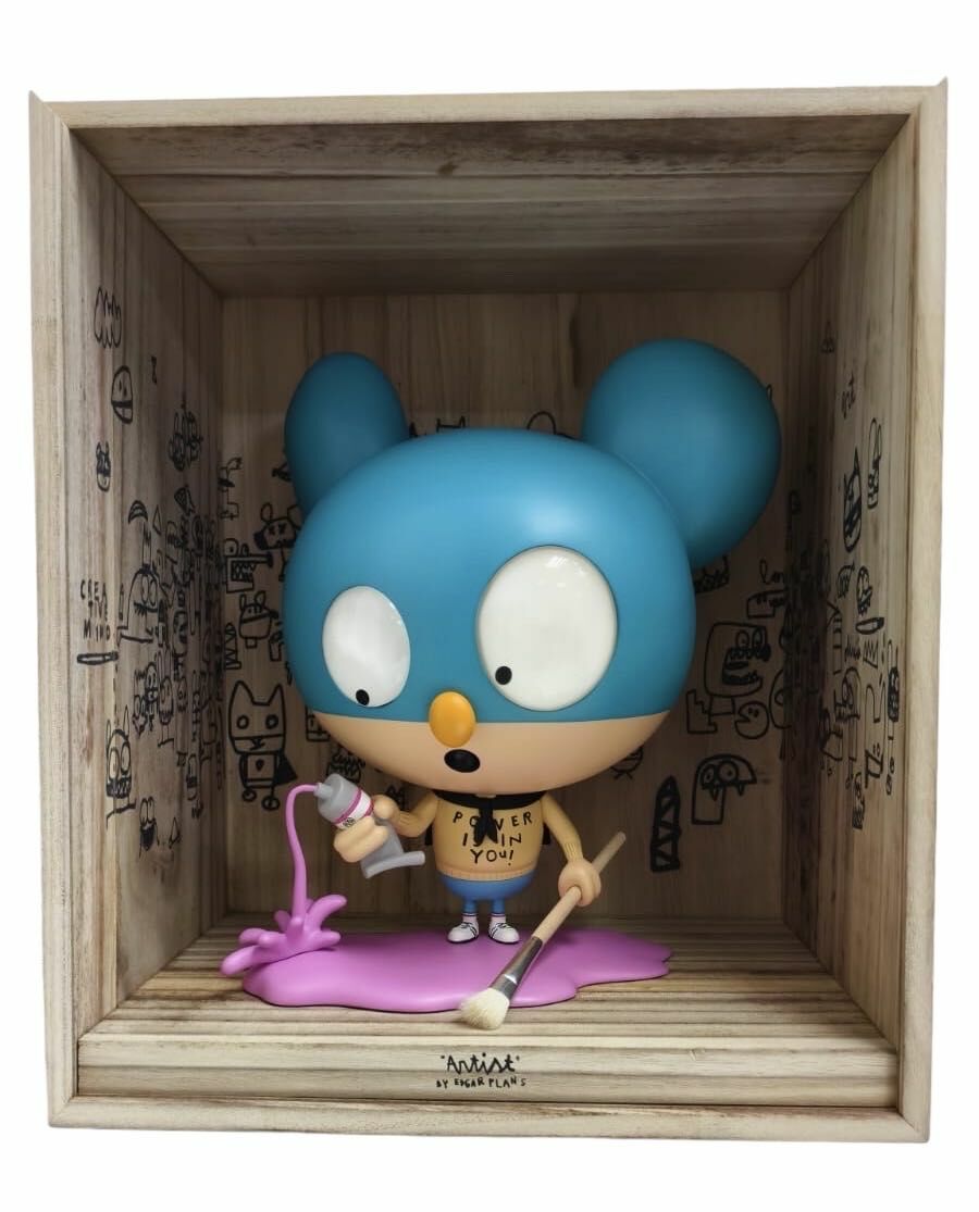 Edgar Plans x Misha Made Hero Artist Vinyl Figure Blue Pink Red