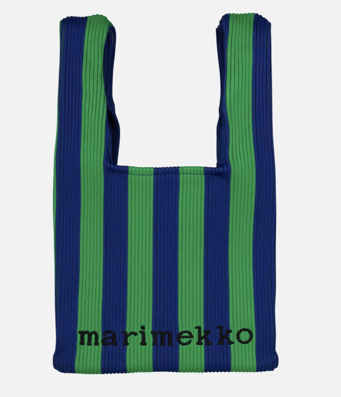 代購預訂 | marimekko Knitted mini tote |green x blue 間條 | mini