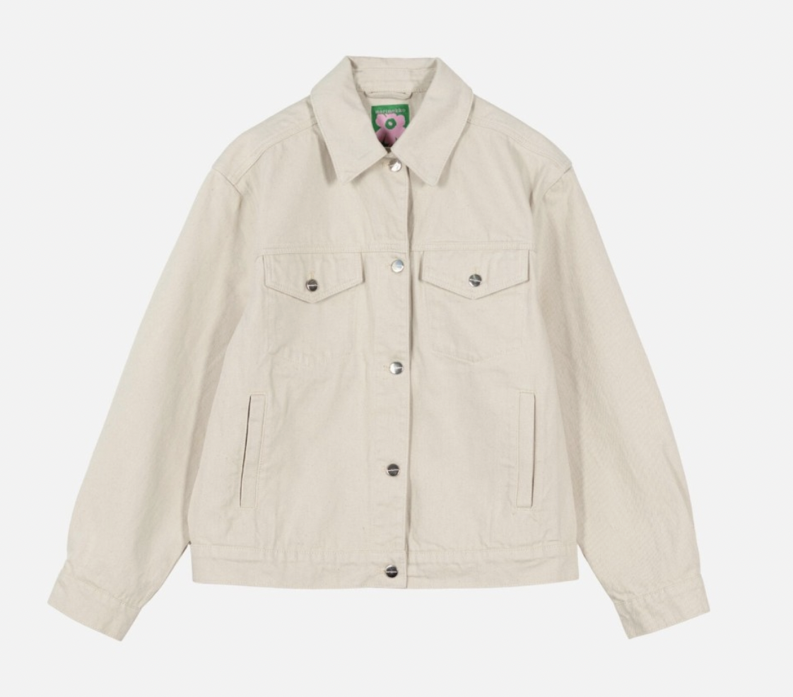 代購現貨 | 60th Marimekko 牛仔Jacket | white | Ystävyys Unikko jacket
