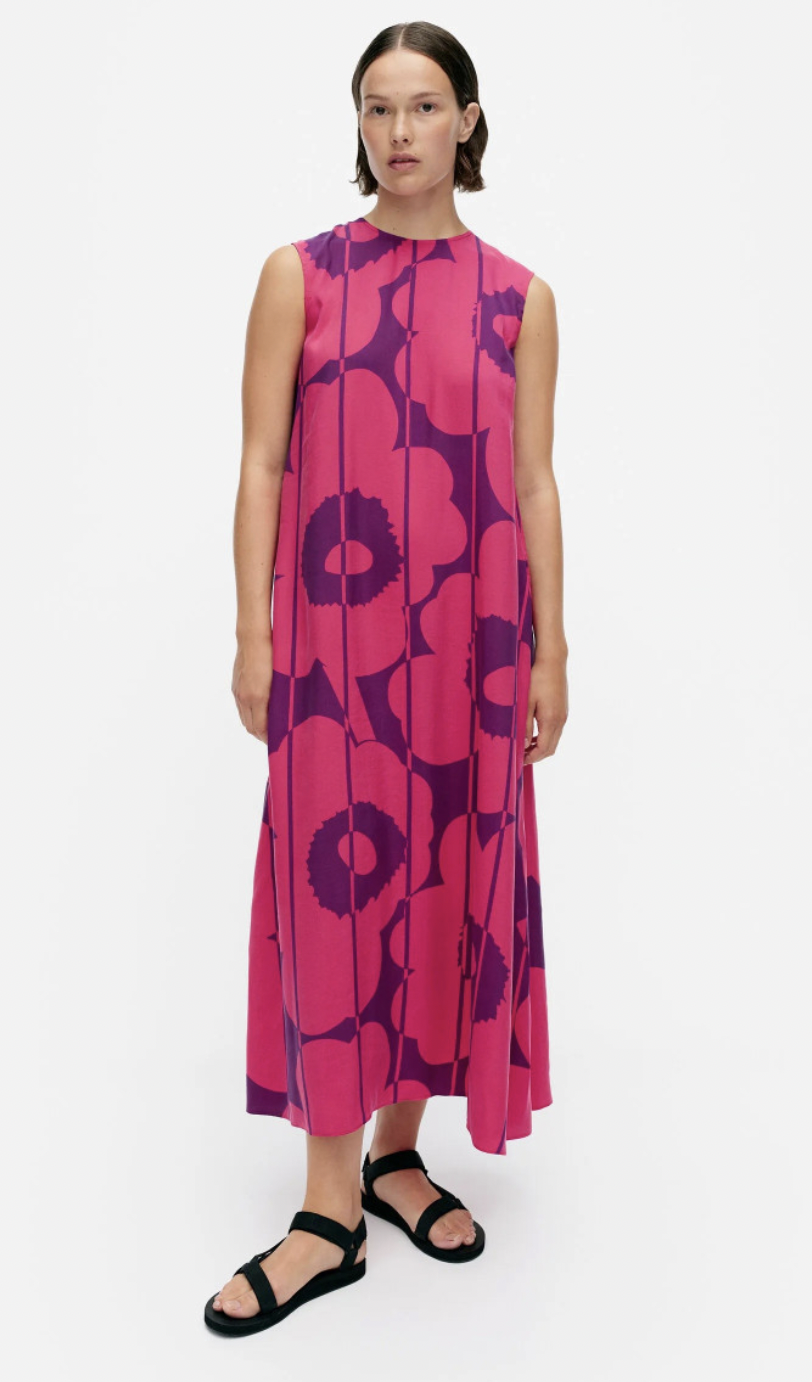 代購現貨｜ Marimekko 背心連身裙 cherry red x purple | MIGOT VESI UNIKKO DRESS